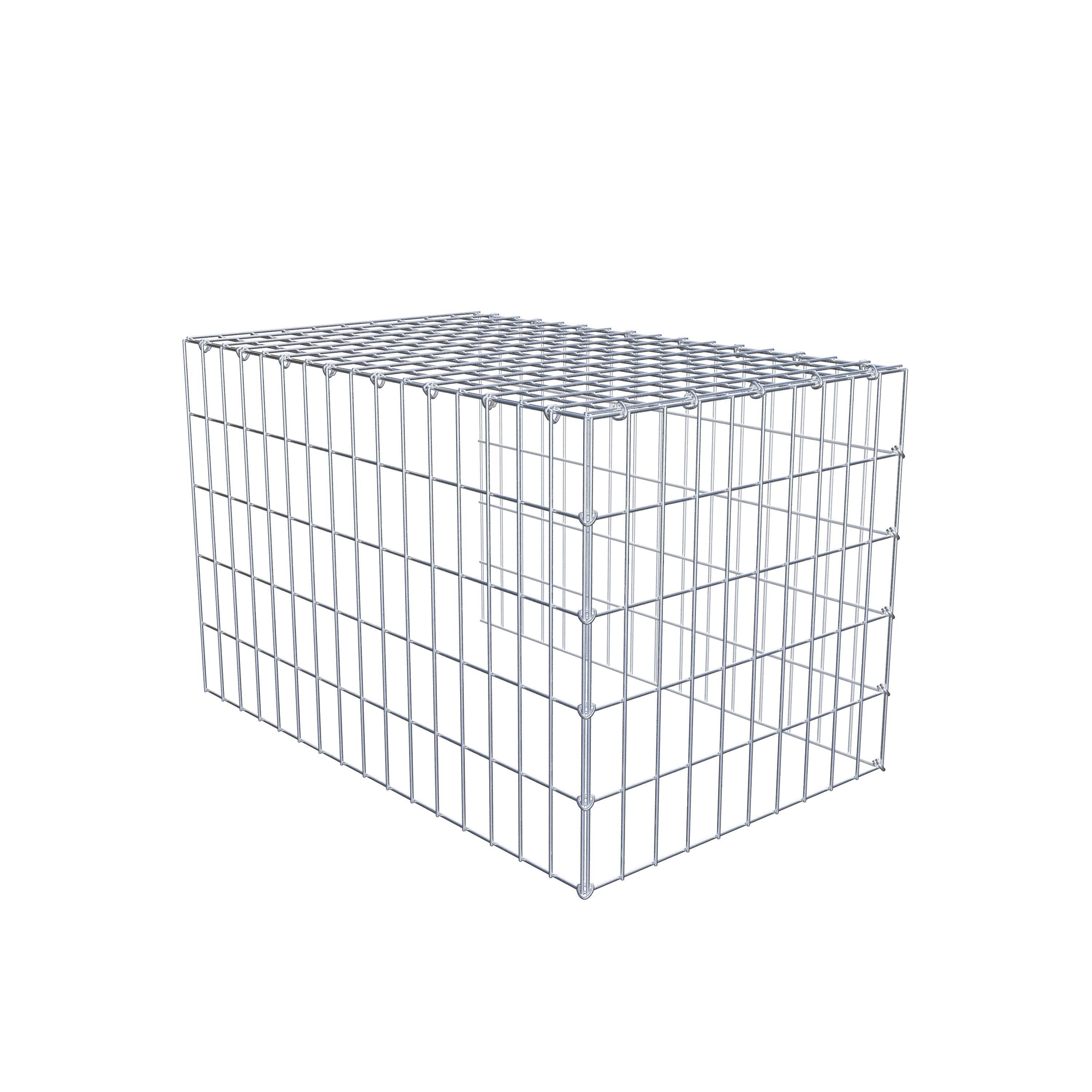 Monteret gabion type 4 80 cm x 50 cm x 50 cm (L x H x D), maskestørrelse 5 cm x 10 cm, C-ring