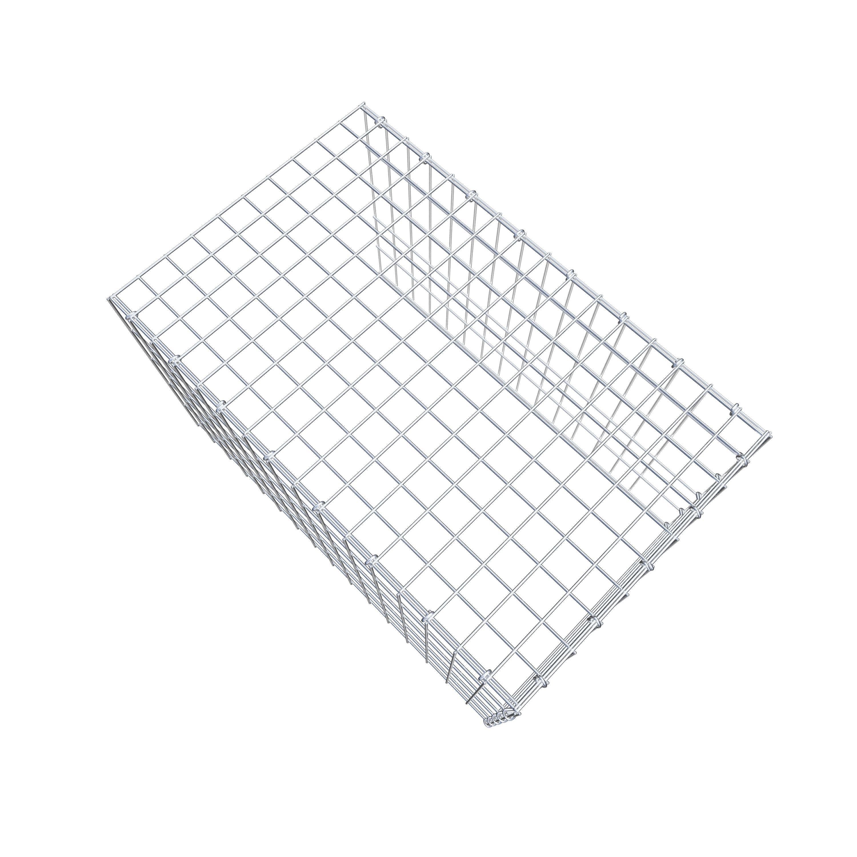 Monteret gabion type 4 80 cm x 50 cm x 50 cm (L x H x D), maskestørrelse 5 cm x 10 cm, C-ring