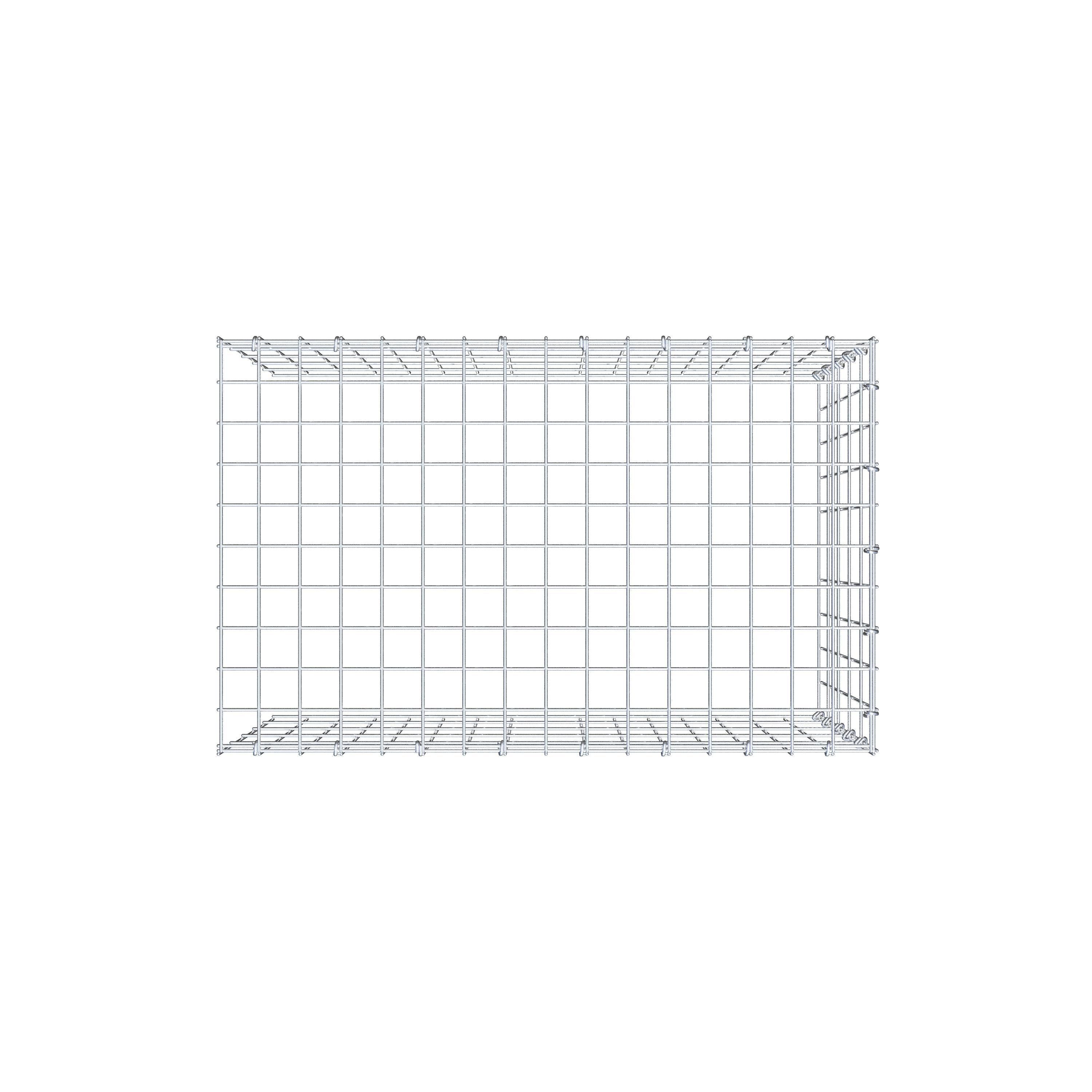 Monteret gabion type 4 80 cm x 50 cm x 50 cm (L x H x D), maskestørrelse 5 cm x 10 cm, C-ring