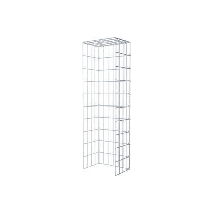 Monteret gabion type 4 100 cm x 20 cm x 30 cm (L x H x D), maskestørrelse 5 cm x 10 cm, C-ring