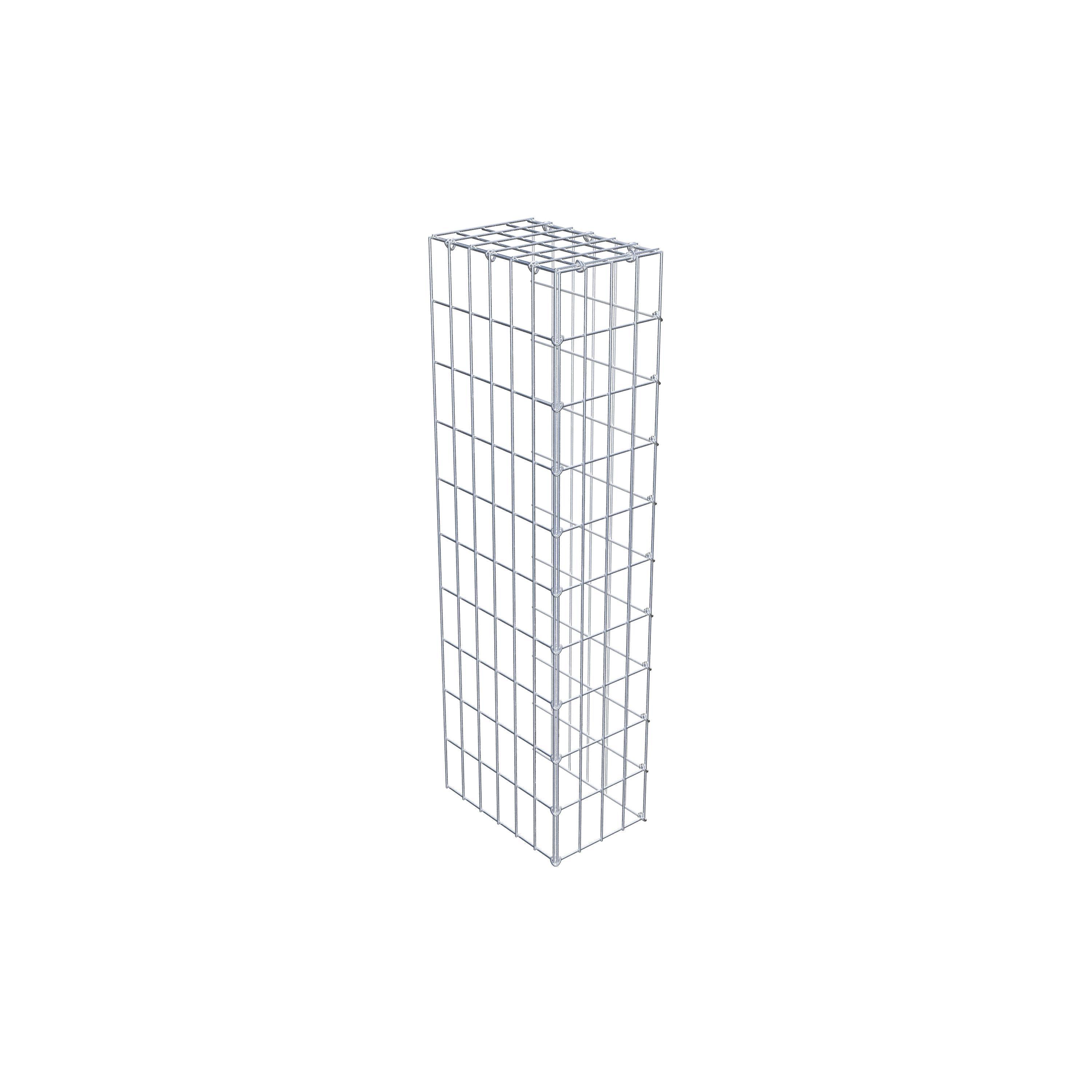 Monteret gabion type 4 100 cm x 30 cm x 20 cm (L x H x D), maskestørrelse 5 cm x 10 cm, C-ring