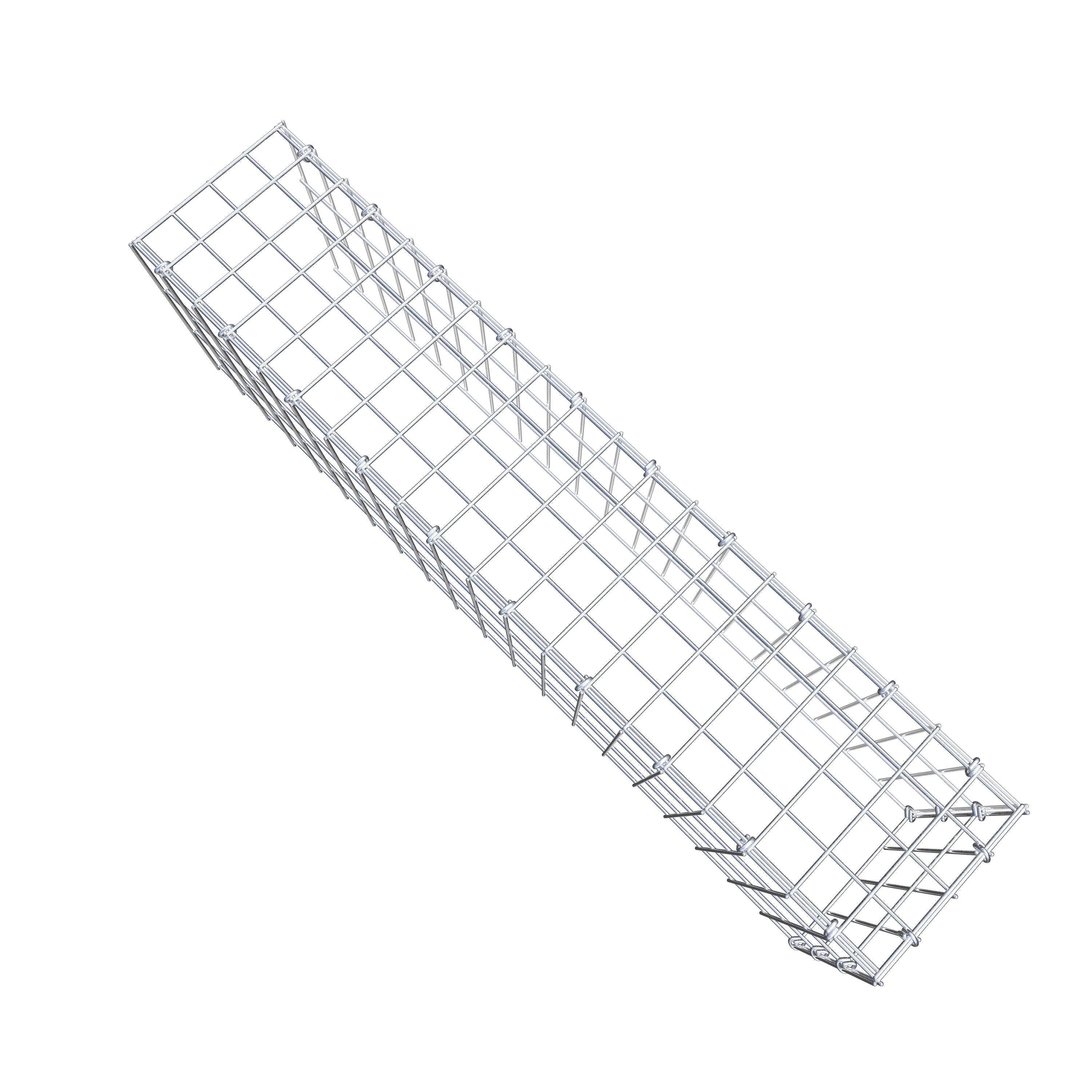 Monteret gabion type 4 100 cm x 30 cm x 20 cm (L x H x D), maskestørrelse 5 cm x 10 cm, C-ring