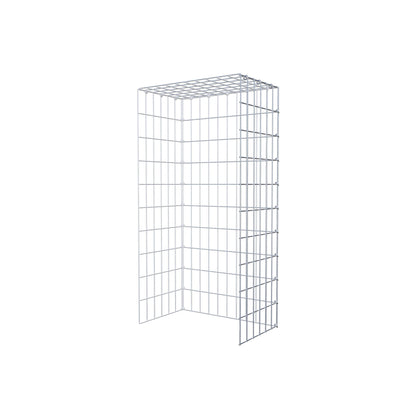 Monteret gabion type 4 100 cm x 30 cm x 50 cm (L x H x D), maskestørrelse 5 cm x 10 cm, C-ring