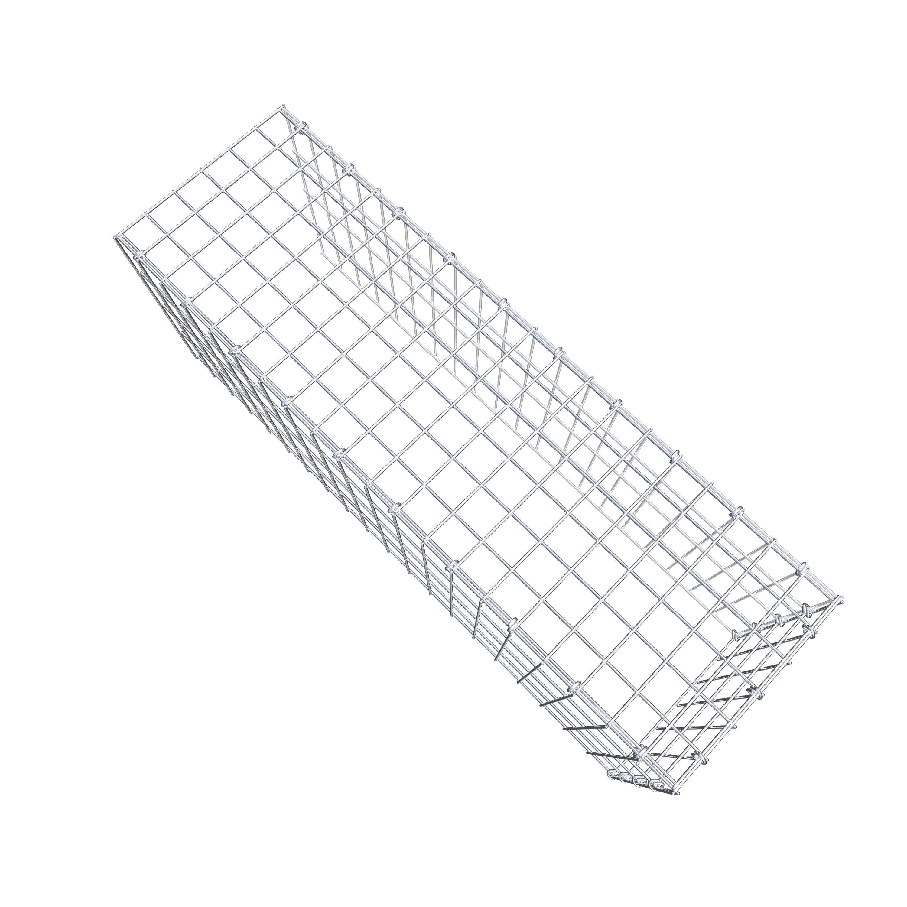 Monteret gabion type 4 100 cm x 40 cm x 30 cm (L x H x D), maskestørrelse 5 cm x 10 cm, C-ring