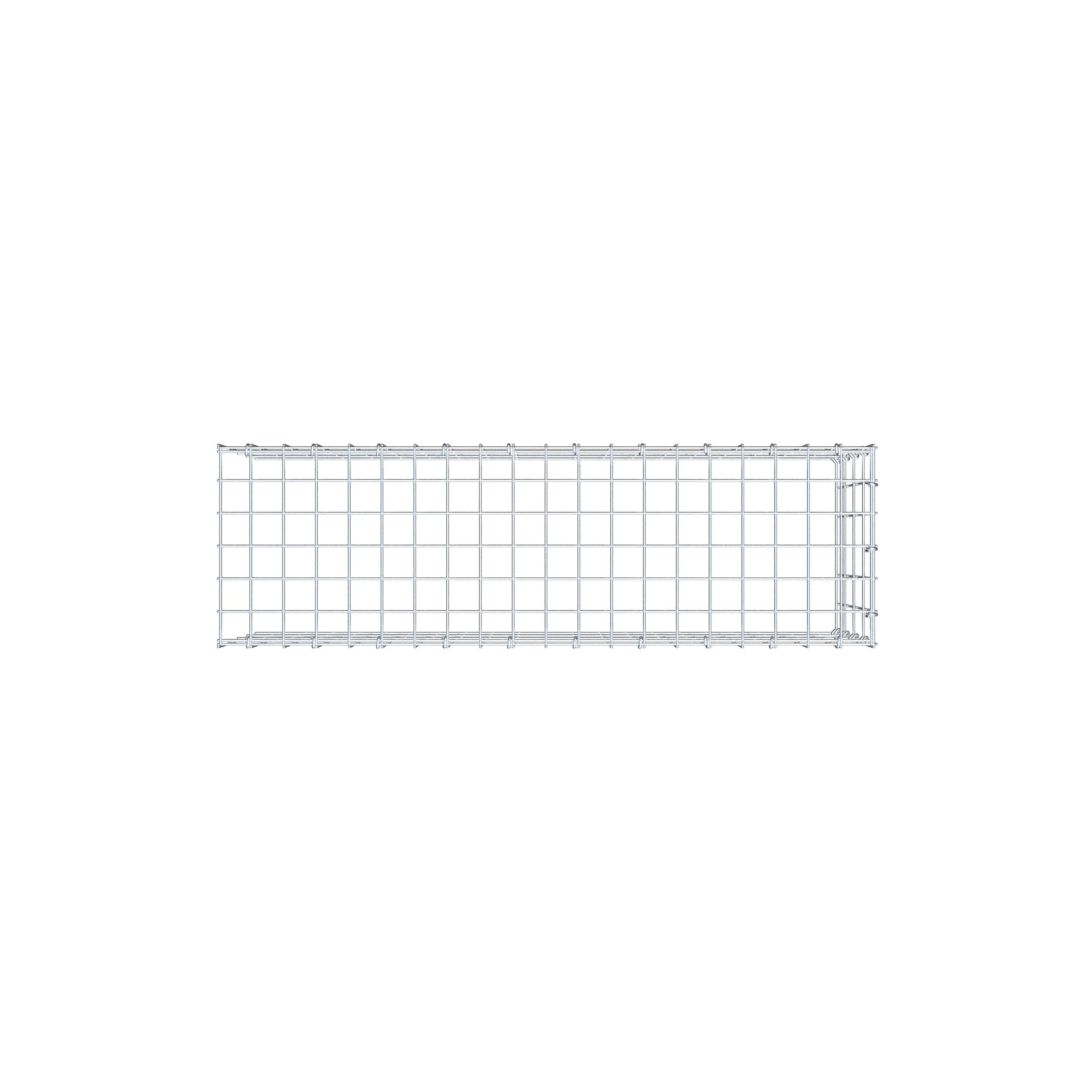 Monteret gabion type 4 100 cm x 40 cm x 30 cm (L x H x D), maskestørrelse 5 cm x 10 cm, C-ring