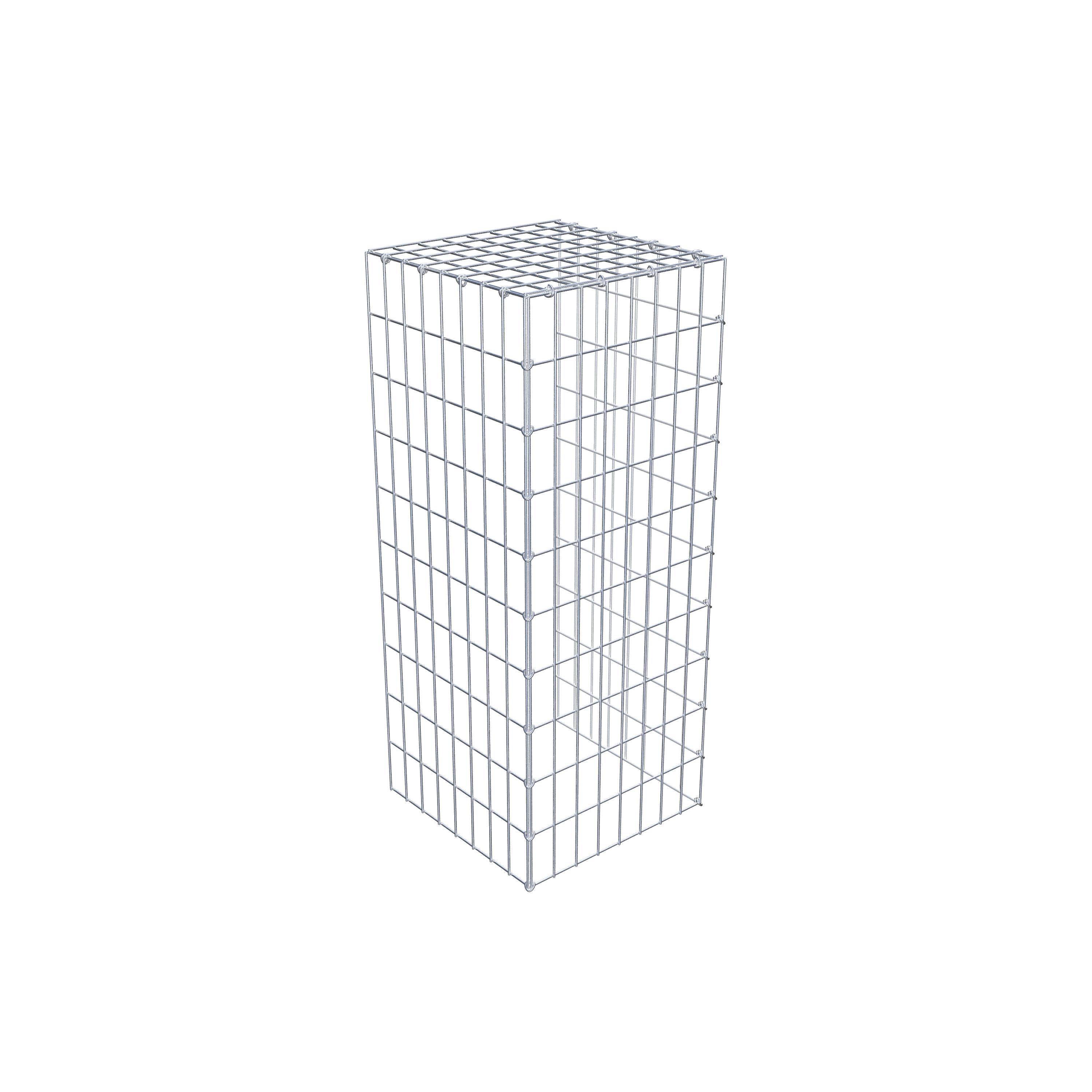 Monteret gabion type 4 100 cm x 40 cm x 40 cm (L x H x D), maskestørrelse 5 cm x 10 cm, C-ring