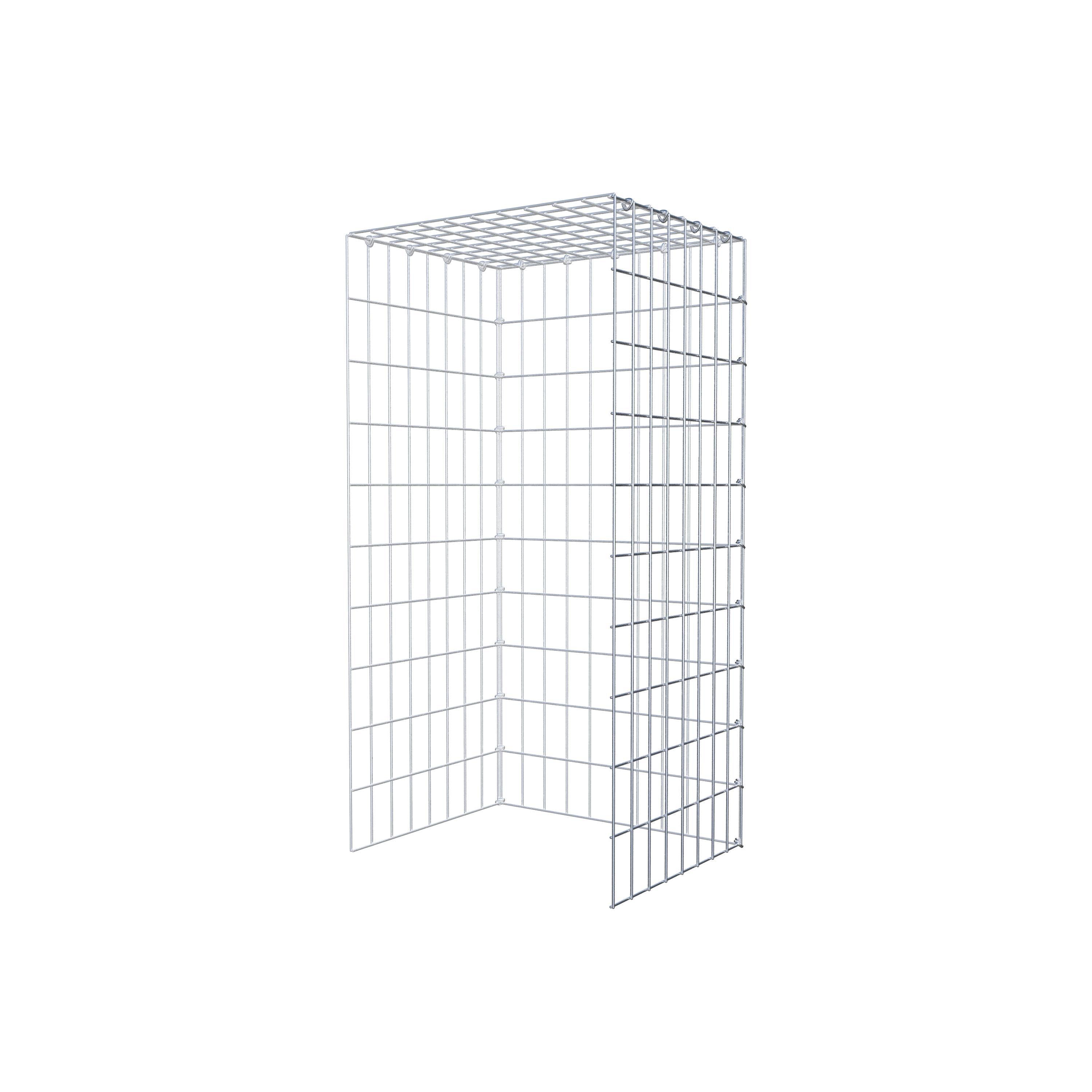 Monteret gabion type 4 100 cm x 40 cm x 50 cm (L x H x D), maskestørrelse 5 cm x 10 cm, C-ring