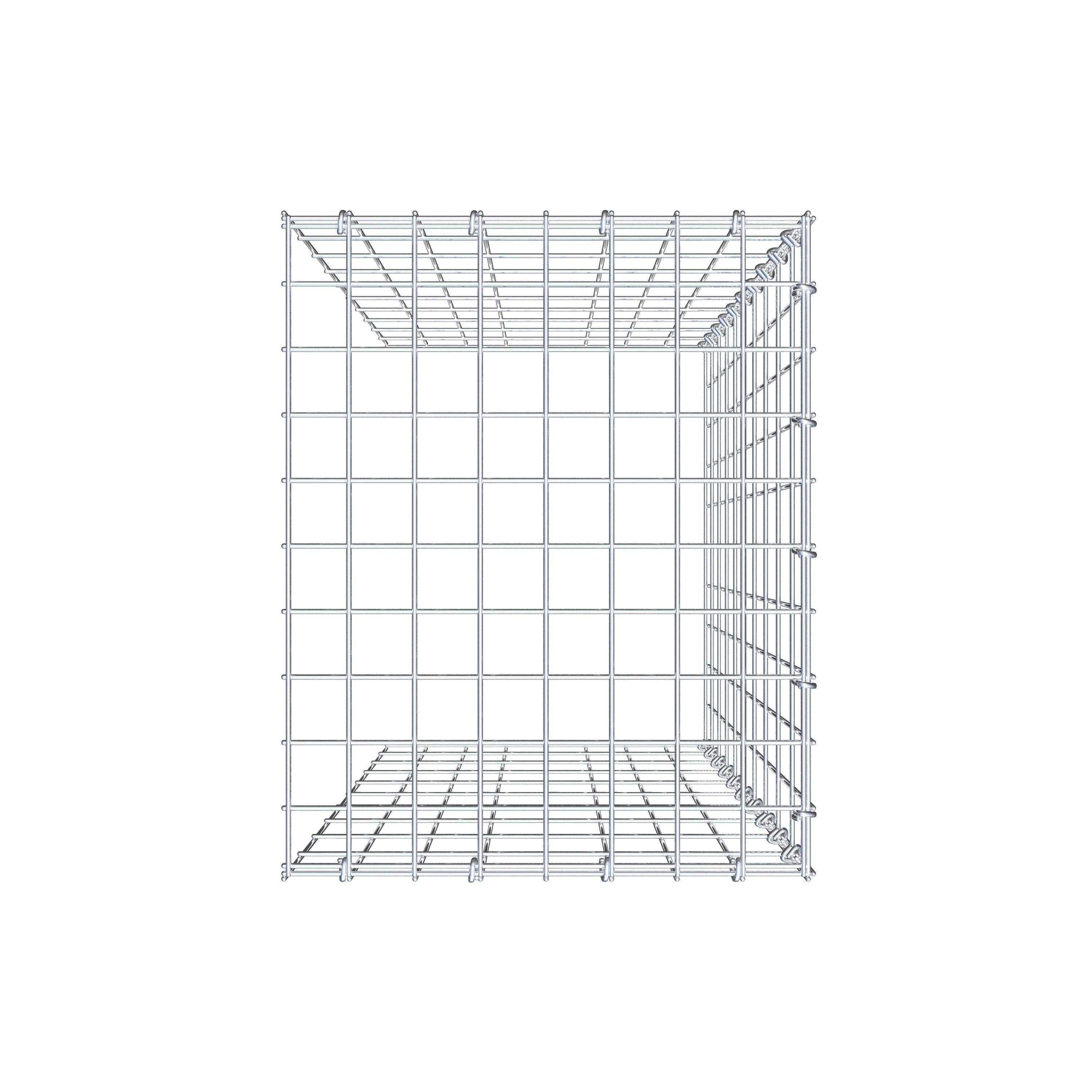 Monteret gabion type 4 100 cm x 40 cm x 50 cm (L x H x D), maskestørrelse 5 cm x 10 cm, C-ring