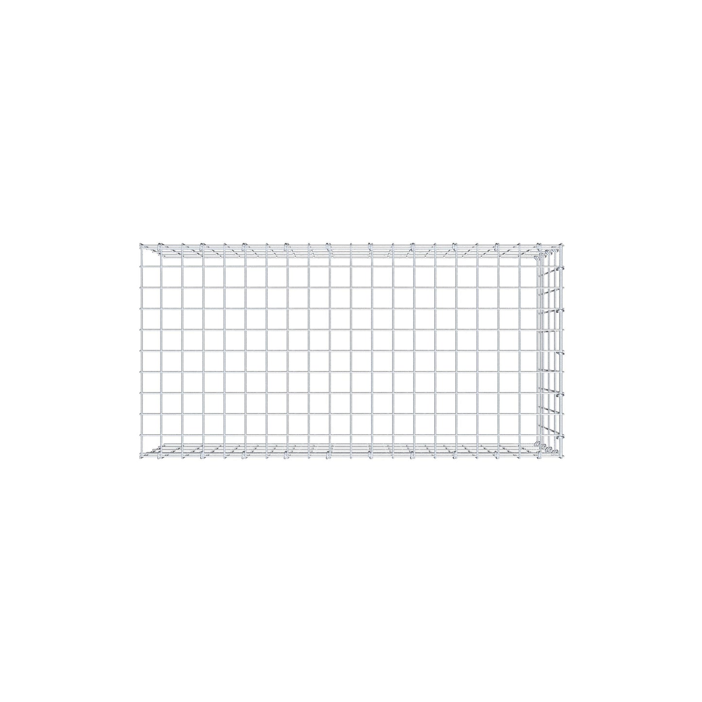 Anbaugabione Typ 4 100 cm x 40 cm x 50 cm (L x H x T), Maschenweite 5 cm x 10 cm, C-Ring