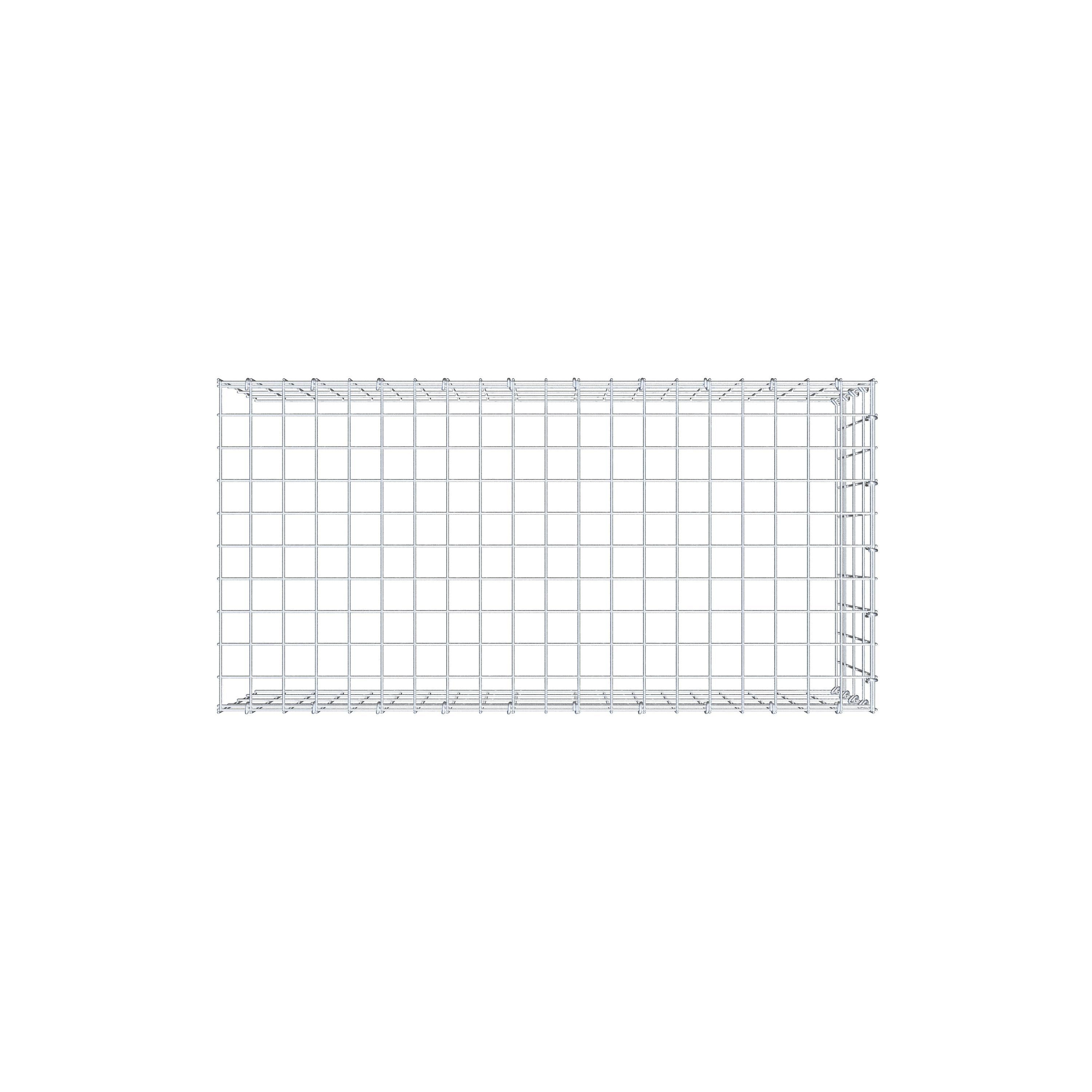 Monteret gabion type 4 100 cm x 40 cm x 50 cm (L x H x D), maskestørrelse 5 cm x 10 cm, C-ring