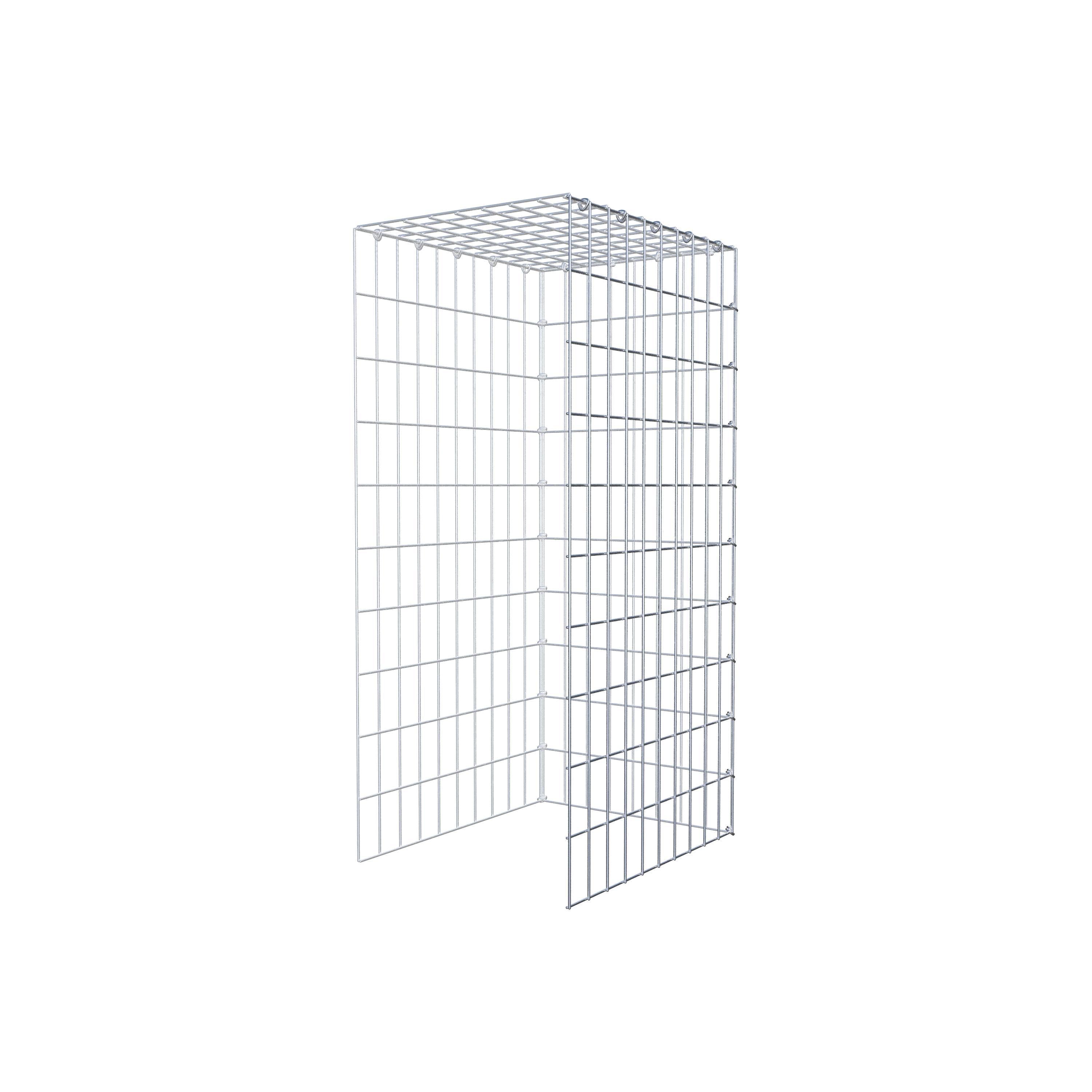 Mounted gabion type 4 100 cm x 50 cm x 40 cm (L x H x D), mesh size 5 cm x 10 cm, C-ring