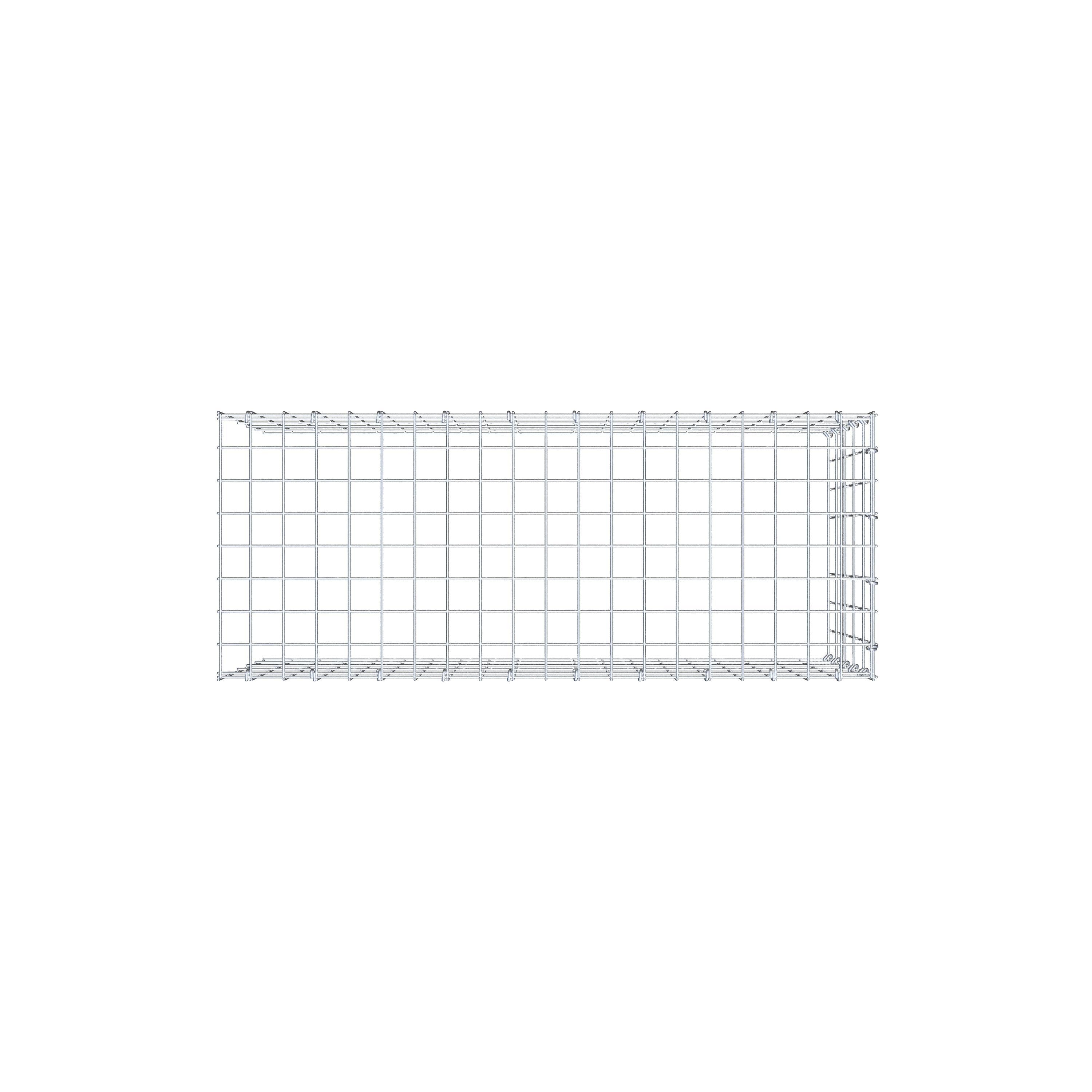 Anbaugabione Typ 4 100 cm x 50 cm x 40 cm (L x H x T), Maschenweite 5 cm x 10 cm, C-Ring