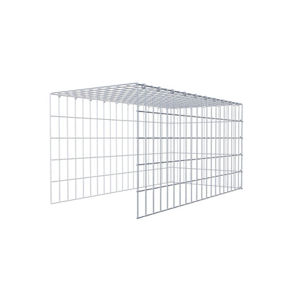 Opbouw schanskorf type 4 100 cm x 50 cm x 50 cm (L x H x D), maaswijdte 5 cm x 10 cm, C-ring