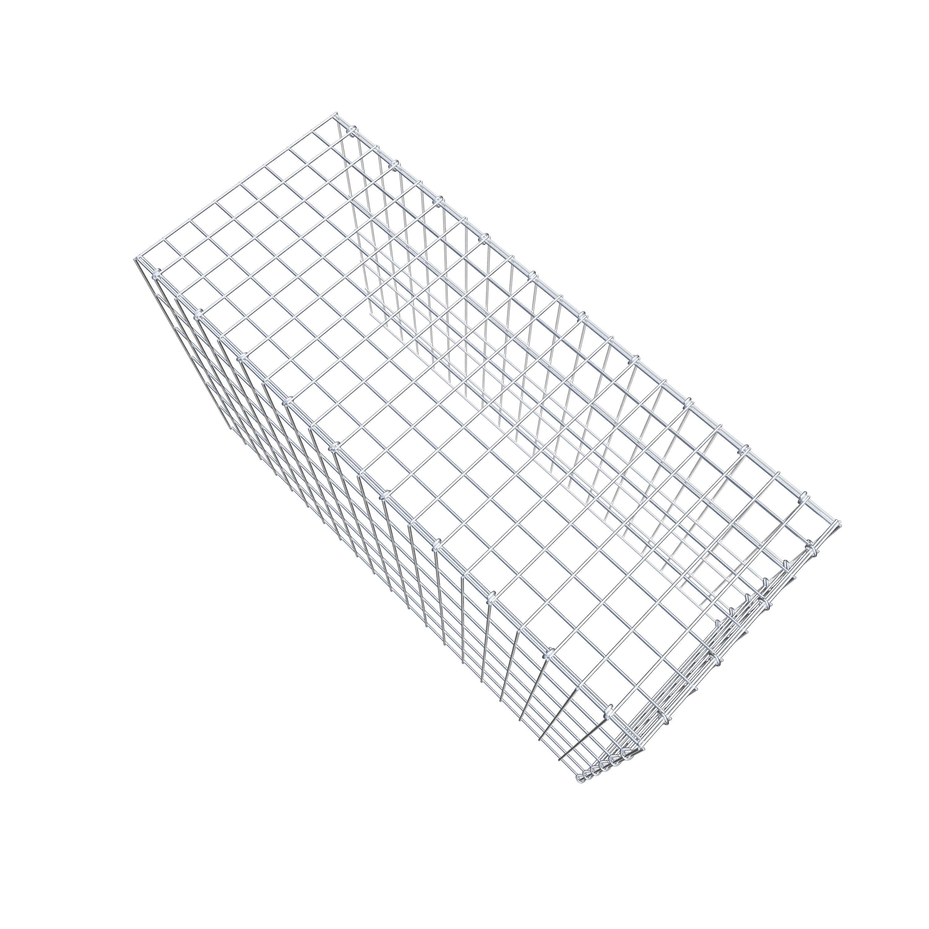 Monteret gabion type 4 100 cm x 60 cm x 40 cm (L x H x D), maskestørrelse 5 cm x 10 cm, C-ring