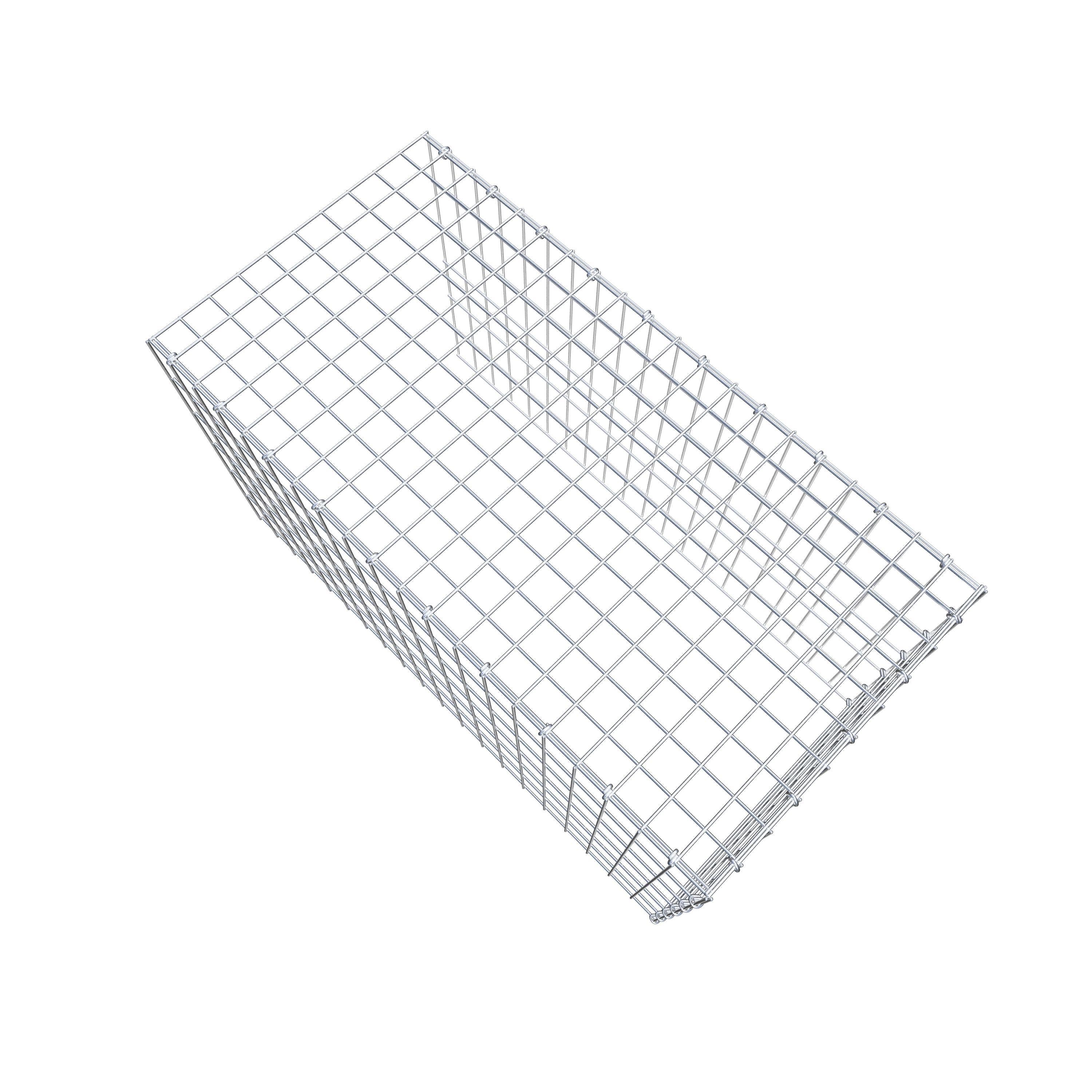 Monteret gabion type 4 100 cm x 60 cm x 50 cm (L x H x D), maskestørrelse 5 cm x 10 cm, C-ring