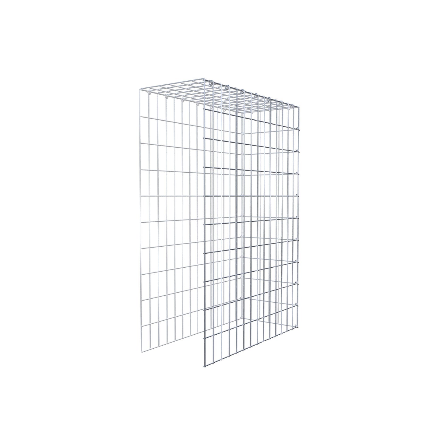 Mounted gabion type 4 100 cm x 70 cm x 30 cm (L x H x D), mesh size 5 cm x 10 cm, C-ring