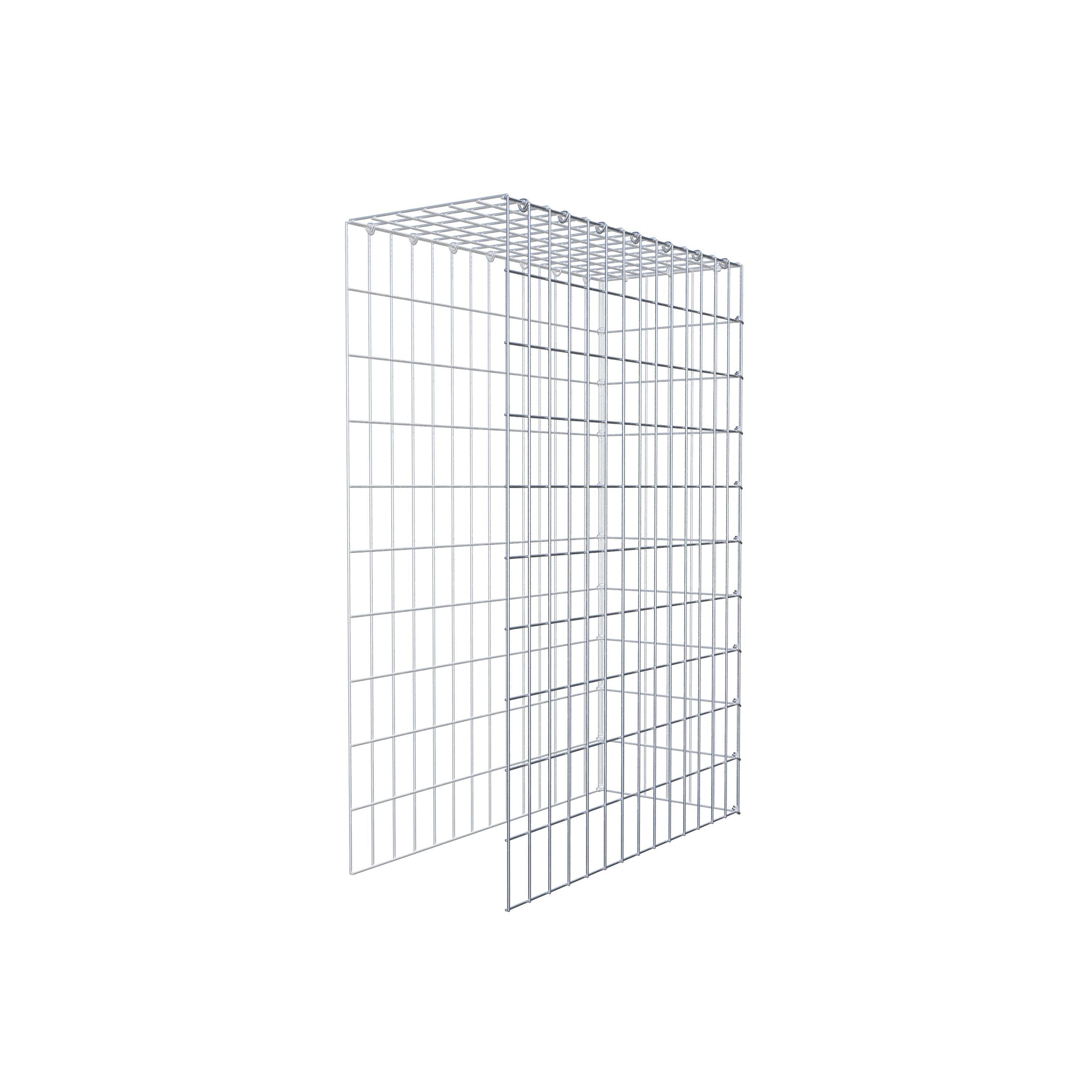 Mounted gabion type 4 100 cm x 70 cm x 30 cm (L x H x D), mesh size 5 cm x 10 cm, C-ring