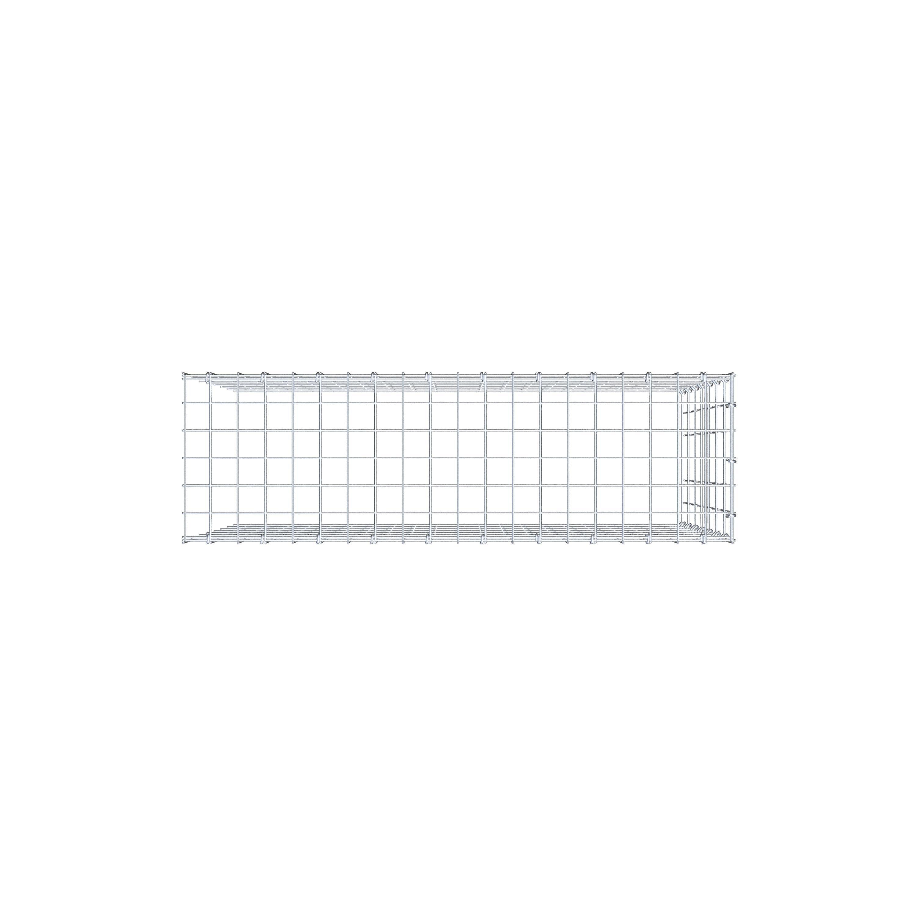 Mounted gabion type 4 100 cm x 70 cm x 30 cm (L x H x D), mesh size 5 cm x 10 cm, C-ring