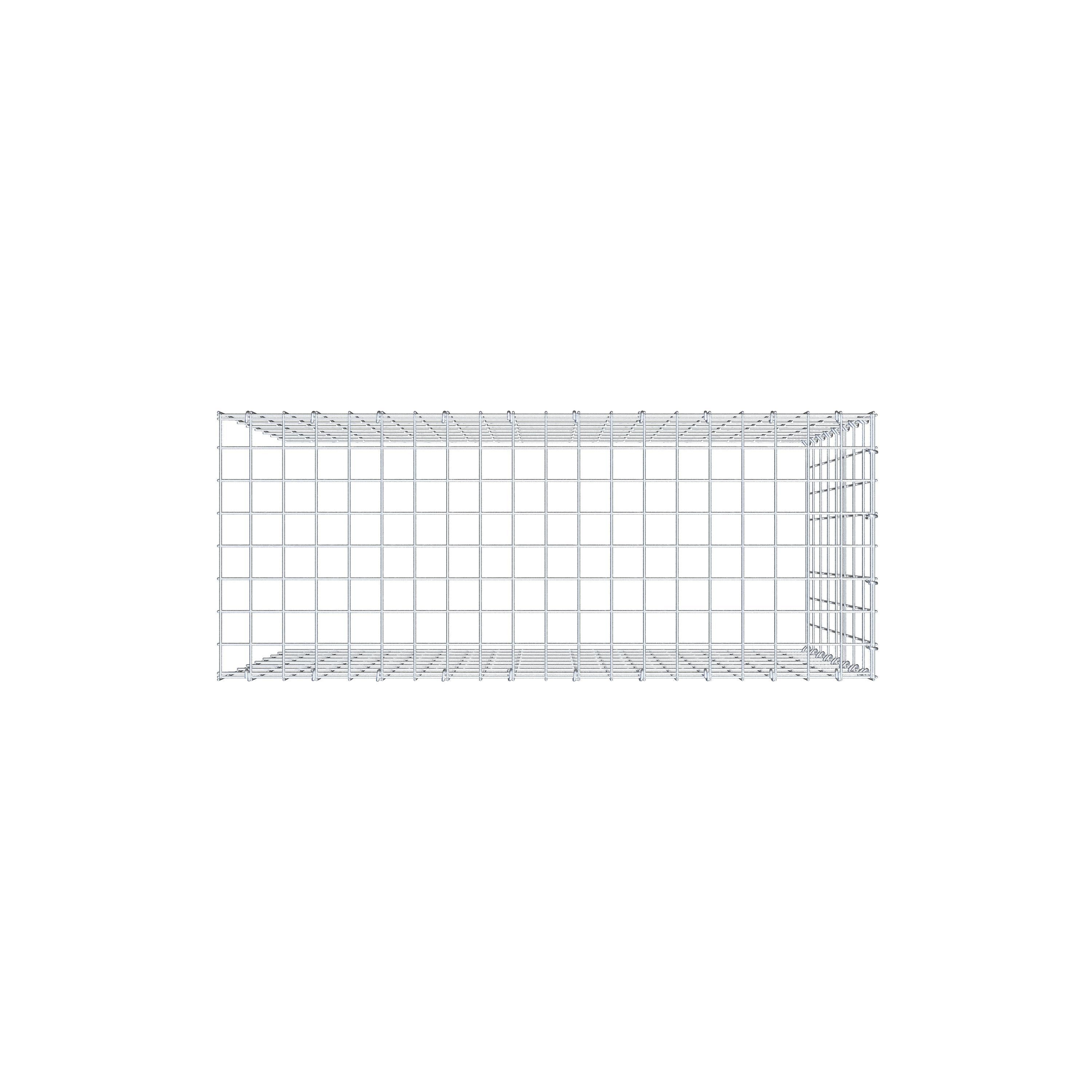 Gabbione aggiuntivo tipo 4 100 cm x 80 cm x 40 cm (L x H x P), maglia 5 cm x 10 cm, anello a C