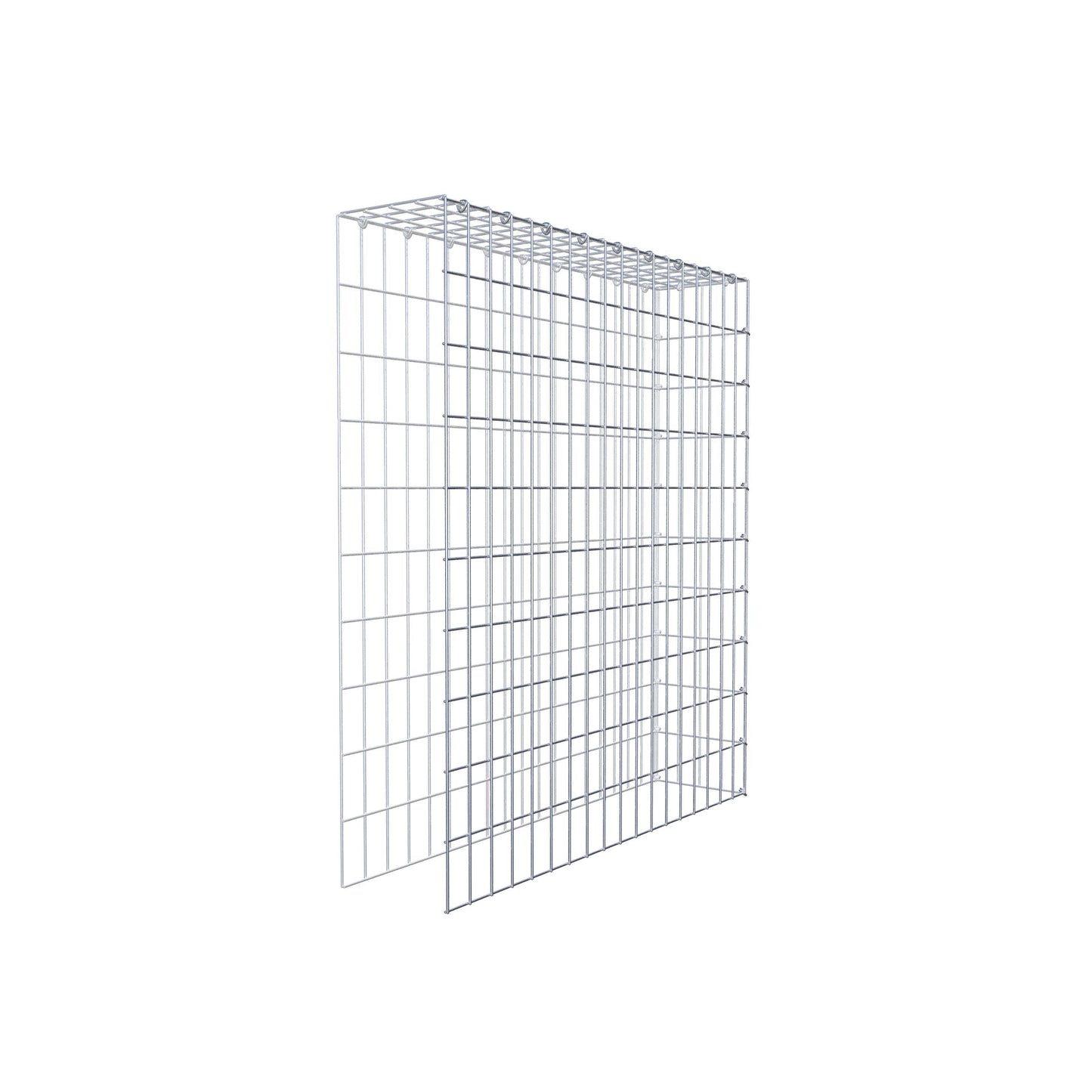 Mounted gabion type 4 100 cm x 90 cm x 20 cm (L x H x D), mesh size 5 cm x 10 cm, C-ring