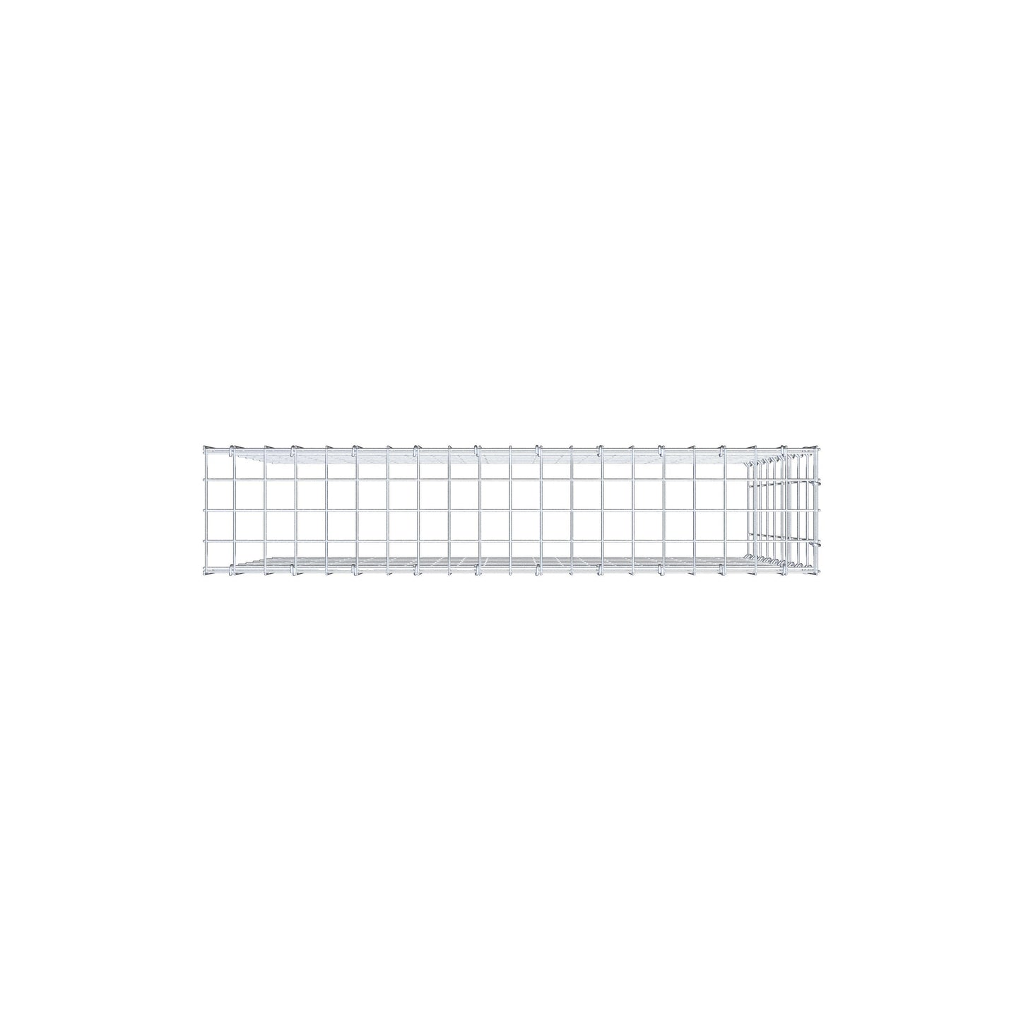 Mounted gabion type 4 100 cm x 90 cm x 20 cm (L x H x D), mesh size 5 cm x 10 cm, C-ring