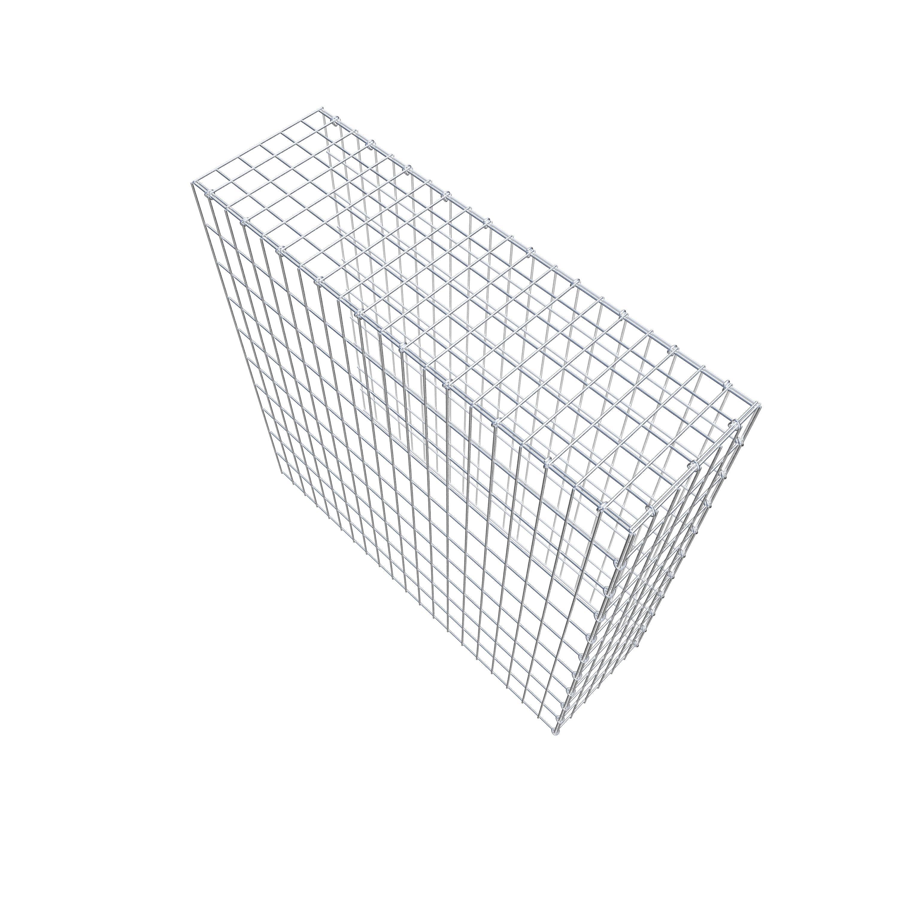 Monteret gabion type 4 100 cm x 100 cm x 30 cm (L x H x D), maskestørrelse 5 cm x 10 cm, C-ring