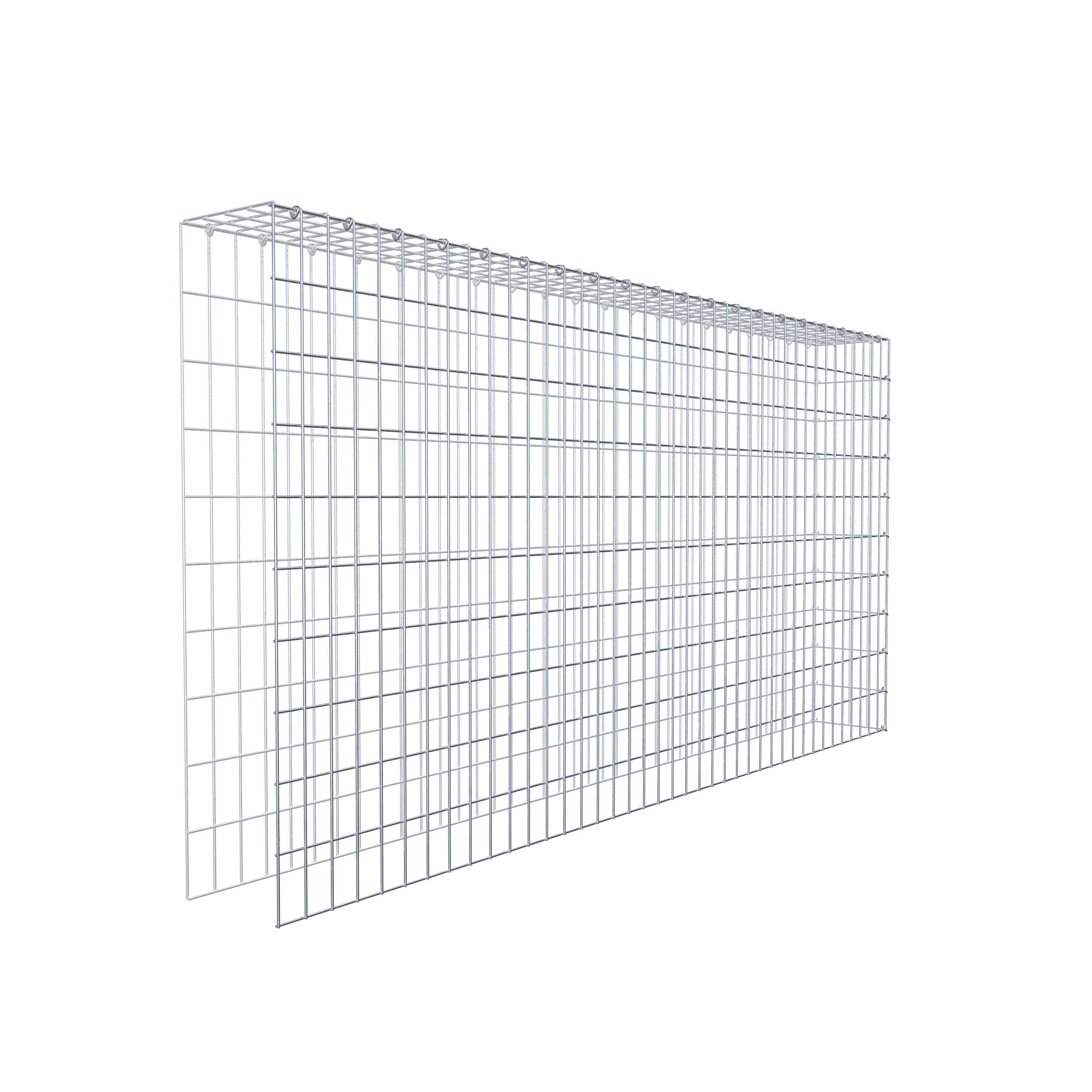 Monteret gabion type 4 200 cm x 100 cm x 20 cm (L x H x D), maskestørrelse 5 cm x 10 cm, C-ring