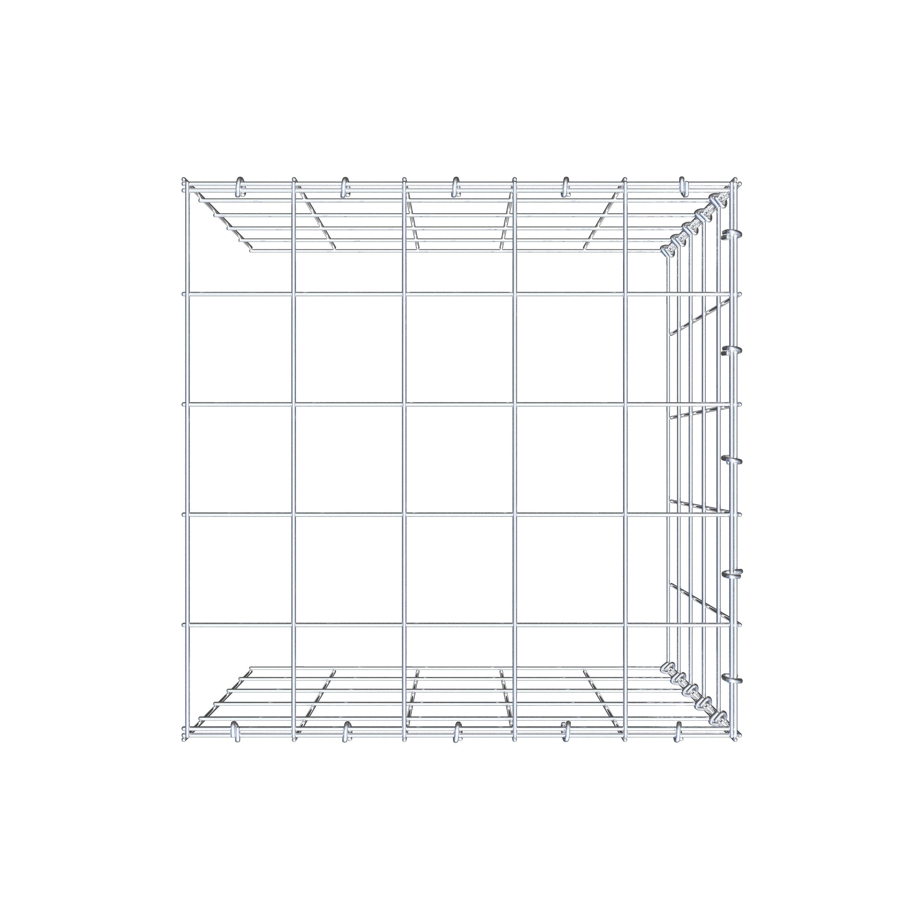 Monteret gabion type 4 50 cm x 50 cm x 50 cm (L x H x D), maskestørrelse 10 cm x 10 cm, C-ring