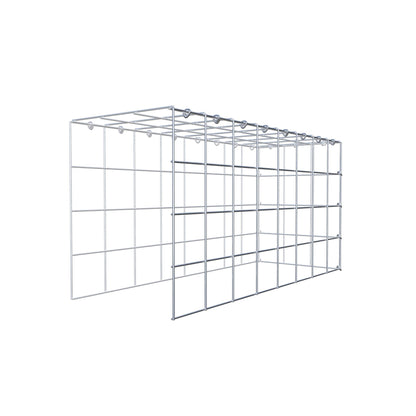 Mounted gabion type 4 80 cm x 40 cm x 30 cm (L x H x D), mesh size 10 cm x 10 cm, C-ring