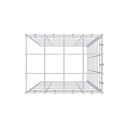 Mounted gabion type 4 80 cm x 40 cm x 30 cm (L x H x D), mesh size 10 cm x 10 cm, C-ring