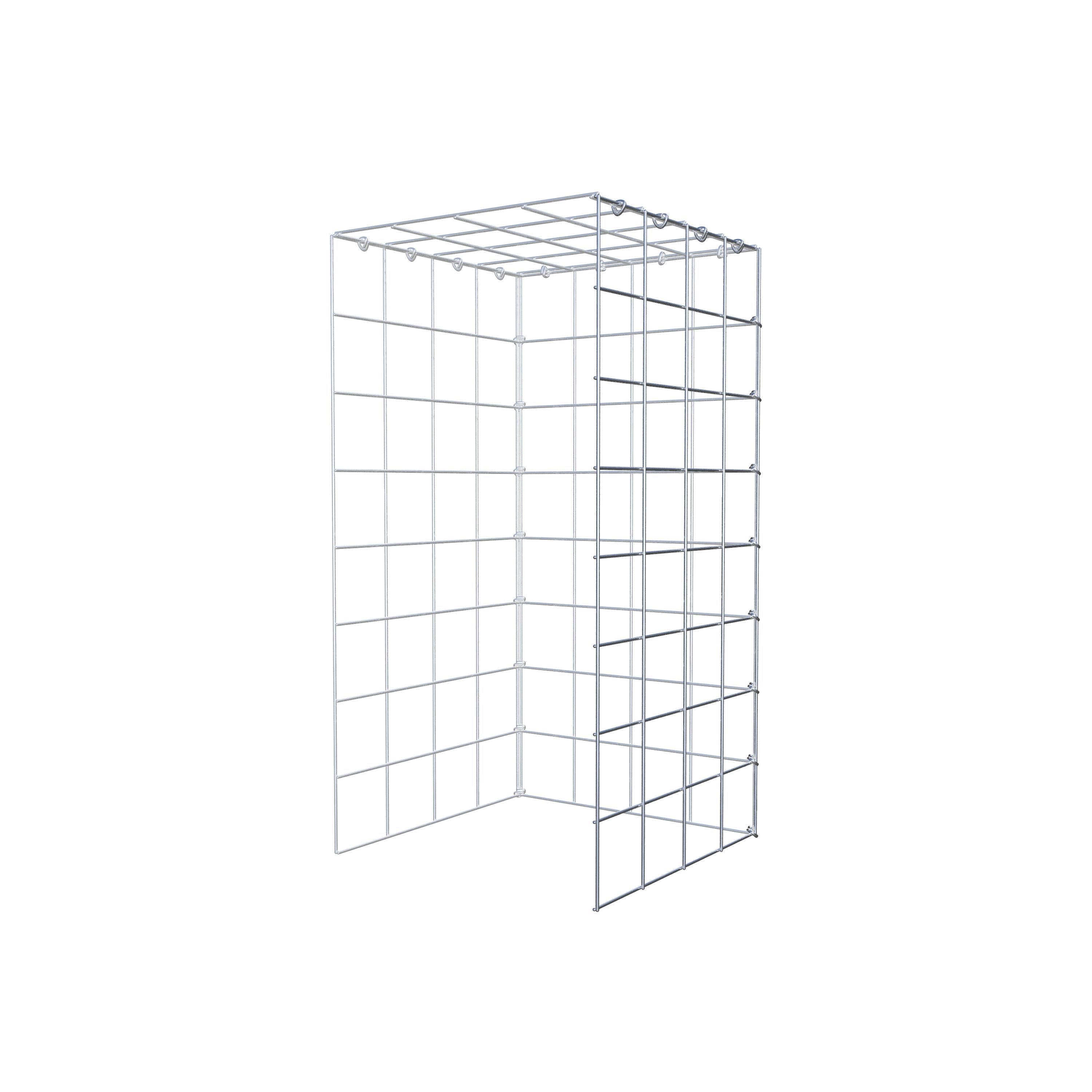 Monteret gabion type 4 80 cm x 40 cm x 40 cm (L x H x D), maskestørrelse 10 cm x 10 cm, C-ring