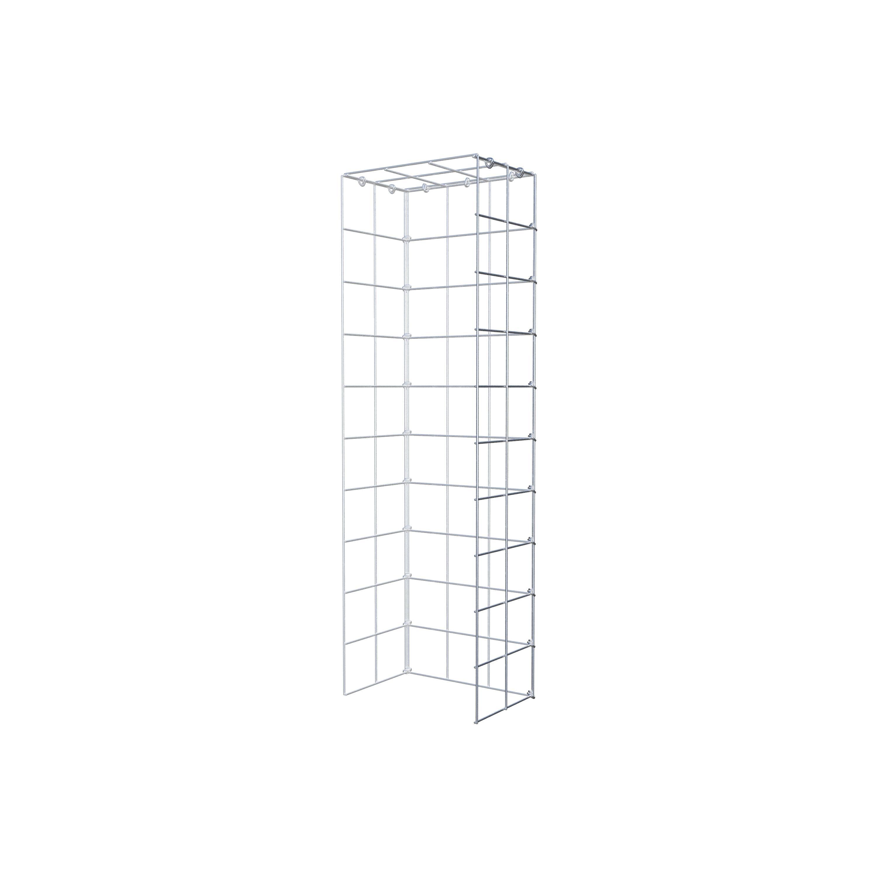 Monteret gabion type 4 100 cm x 20 cm x 30 cm (L x H x D), maskestørrelse 10 cm x 10 cm, C-ring