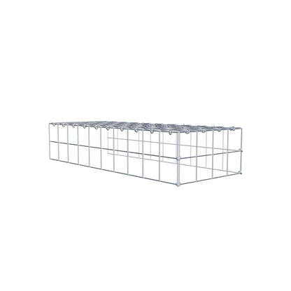 Monteret gabion type 4 100 cm x 20 cm x 40 cm (L x H x D), maskestørrelse 10 cm x 10 cm, C-ring