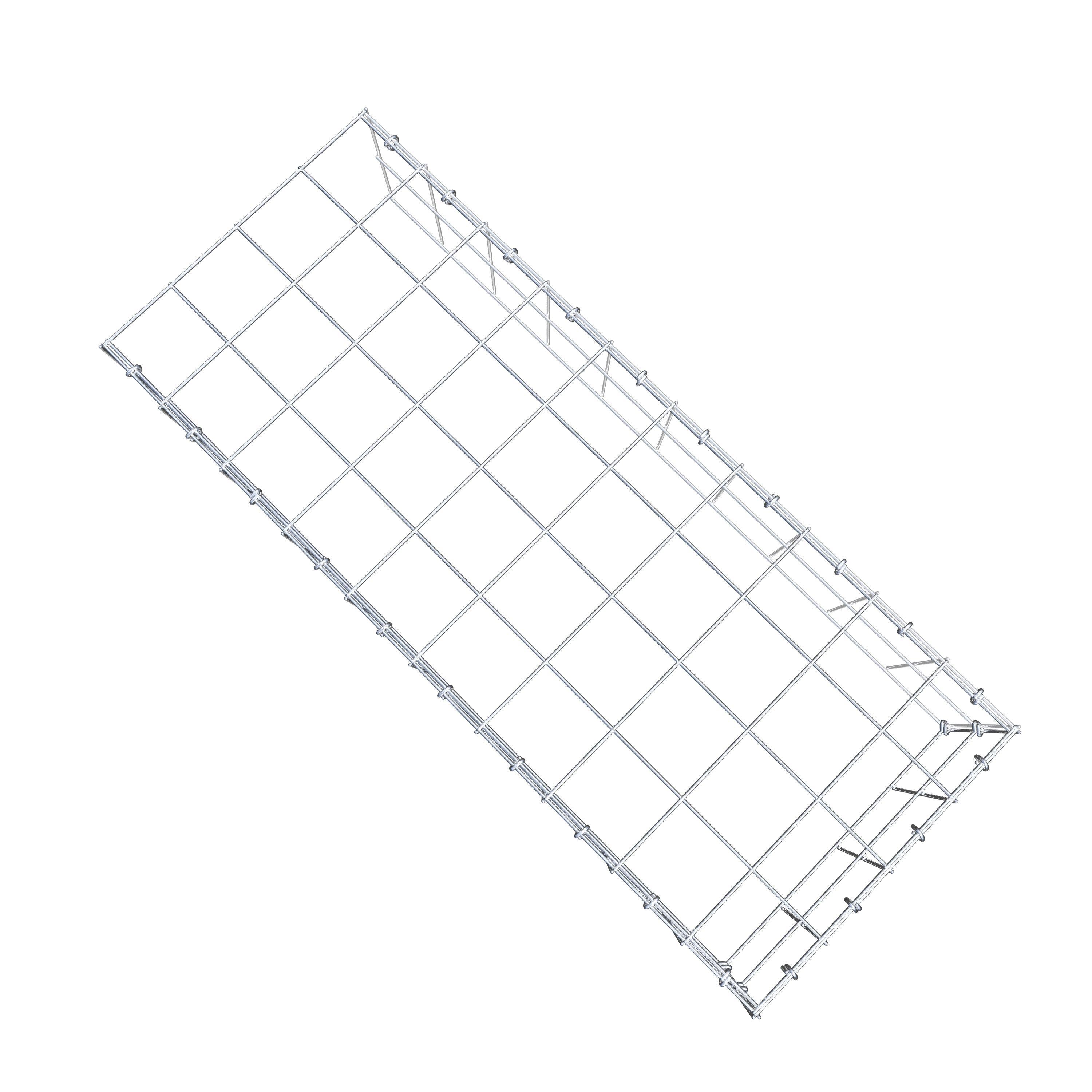 Monteret gabion type 4 100 cm x 20 cm x 40 cm (L x H x D), maskestørrelse 10 cm x 10 cm, C-ring