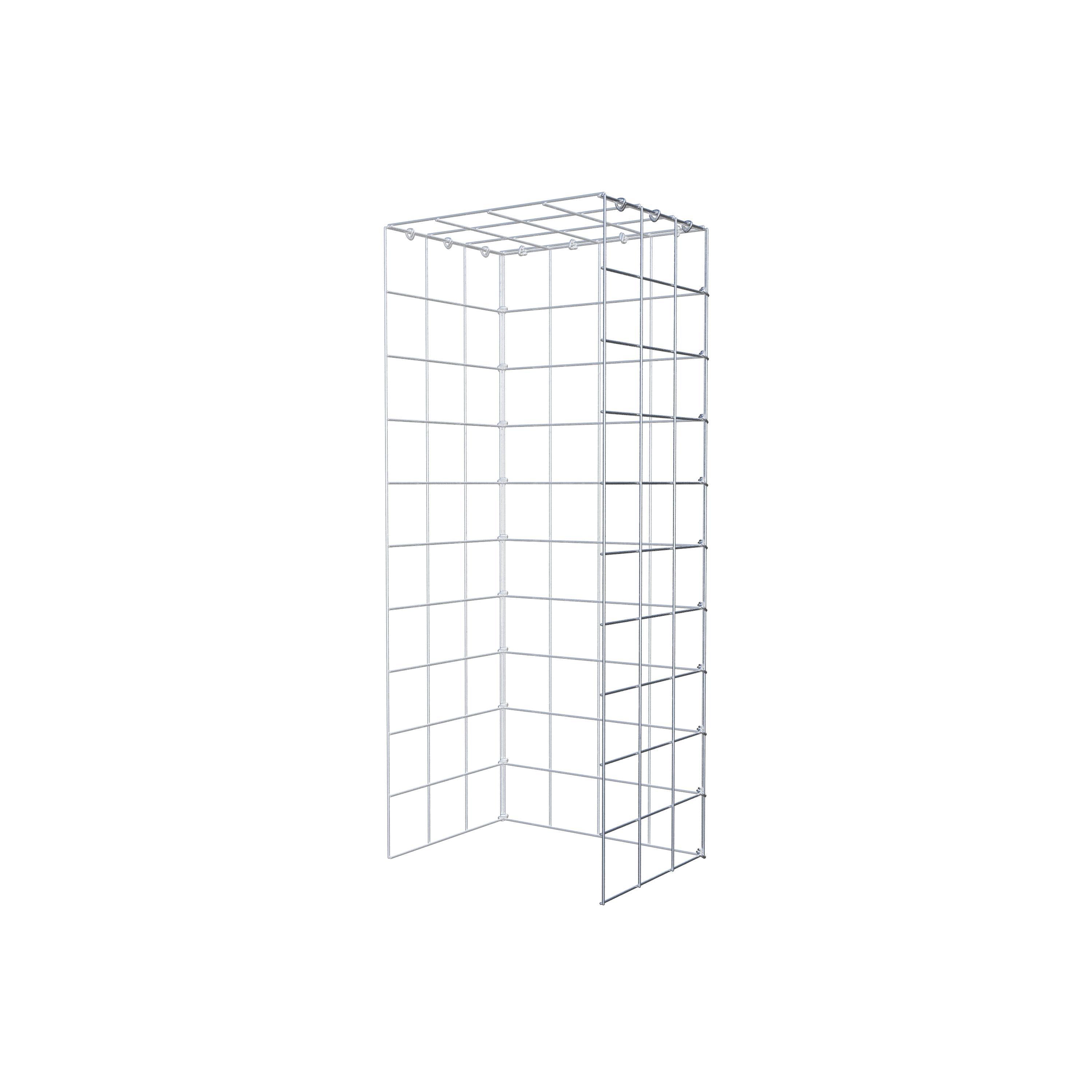 Monteret gabion type 4 100 cm x 30 cm x 40 cm (L x H x D), maskestørrelse 10 cm x 10 cm, C-ring