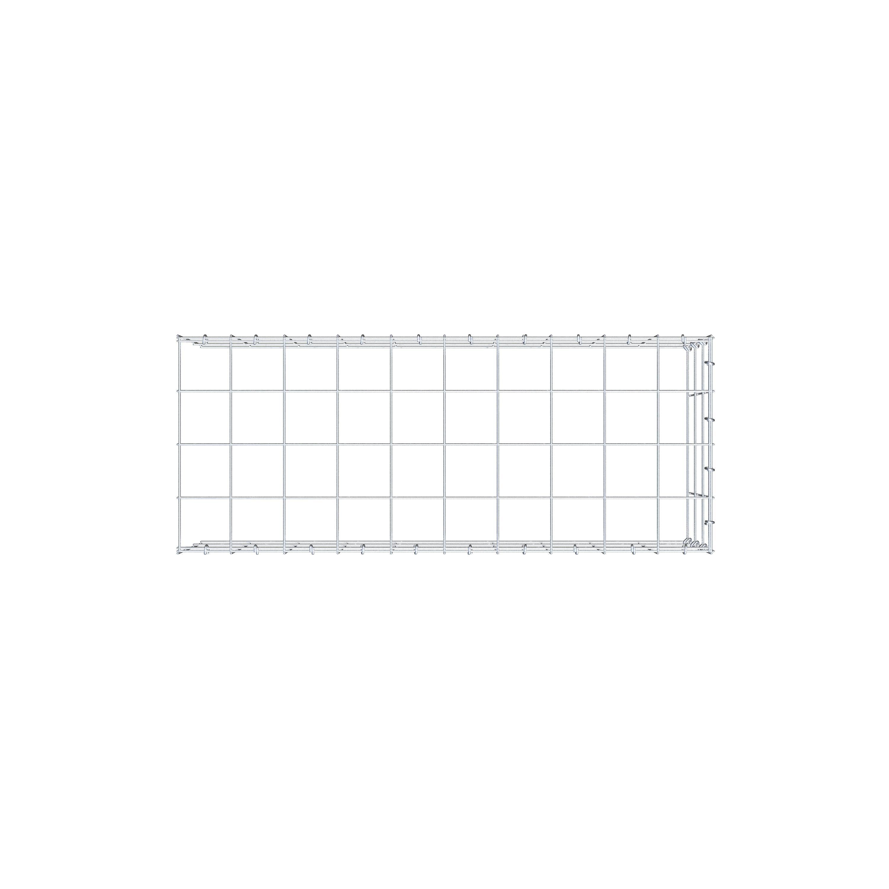 Pile aggiuntivo tipo 4 100 cm x 30 cm x 40 cm (L x H x P), maglia 10 cm x 10 cm, anello a C