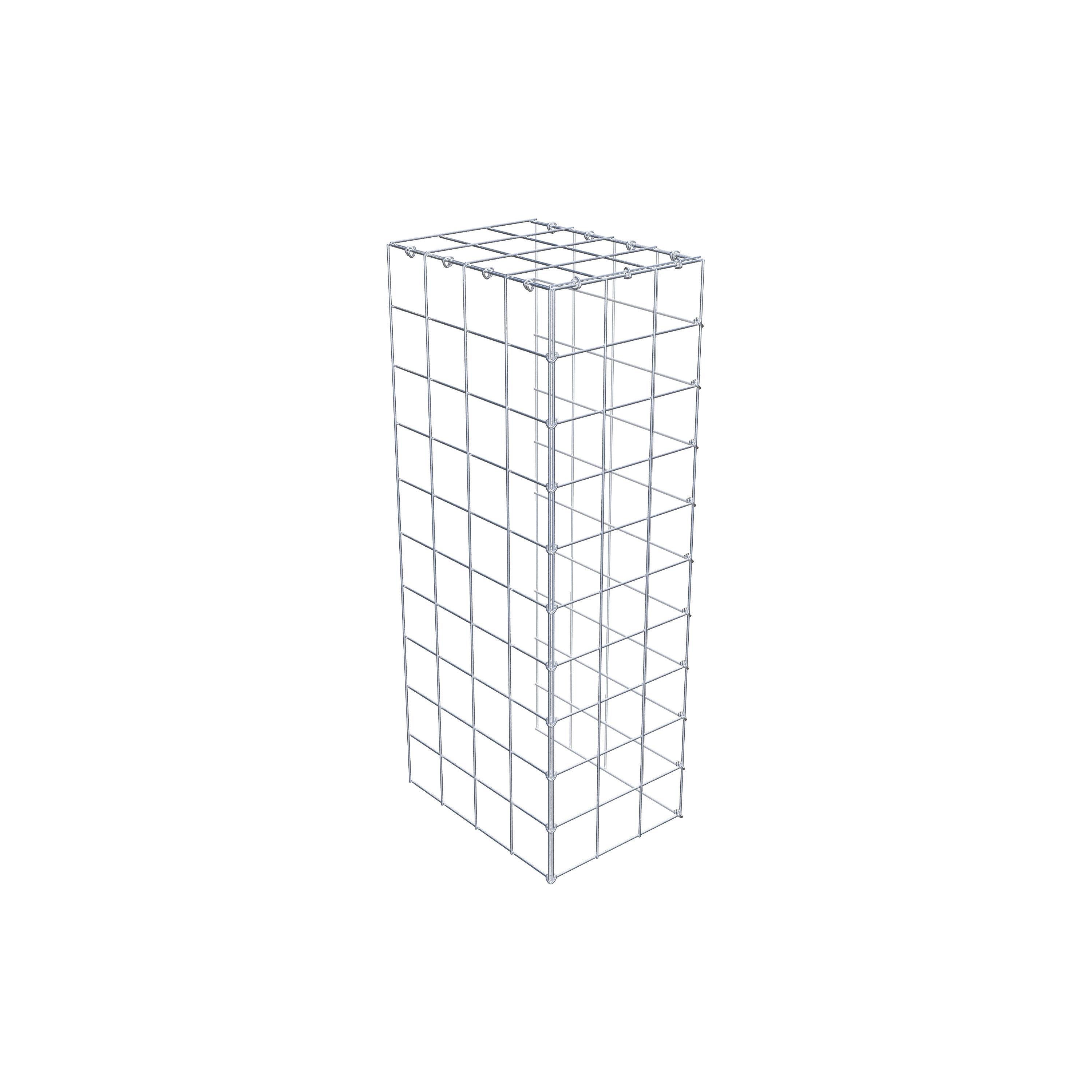 Monteret gabion type 4 100 cm x 40 cm x 30 cm (L x H x D), maskestørrelse 10 cm x 10 cm, C-ring