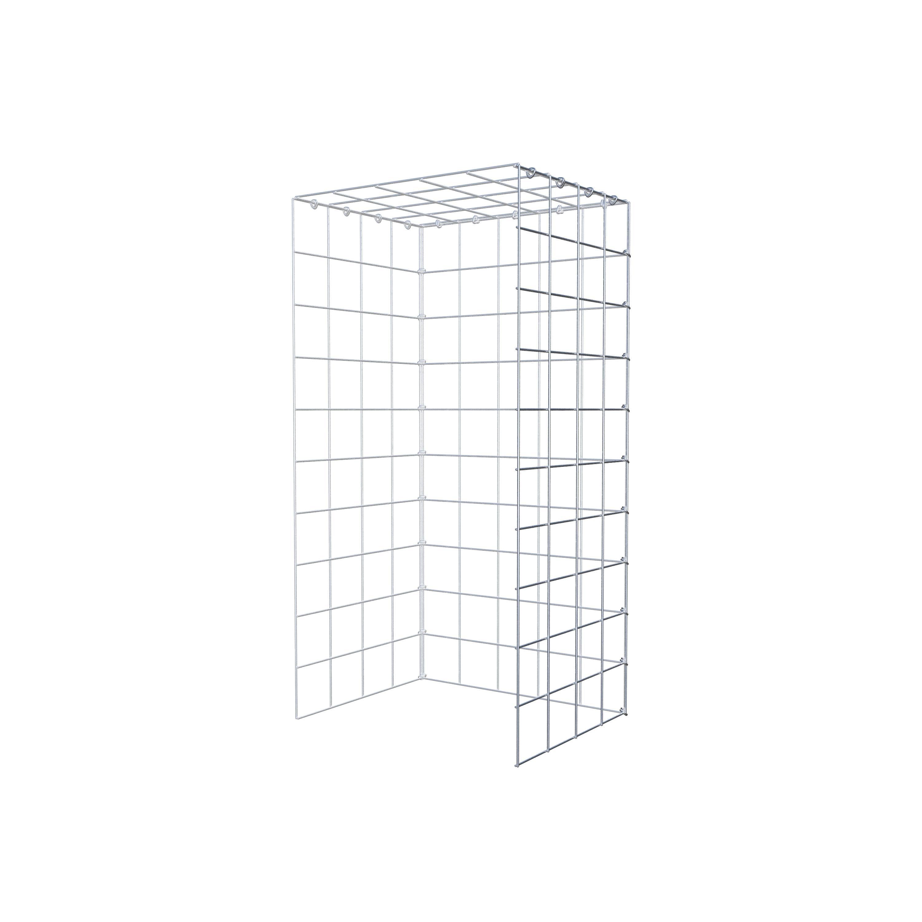 Monteret gabion type 4 100 cm x 40 cm x 50 cm (L x H x D), maskestørrelse 10 cm x 10 cm, C-ring