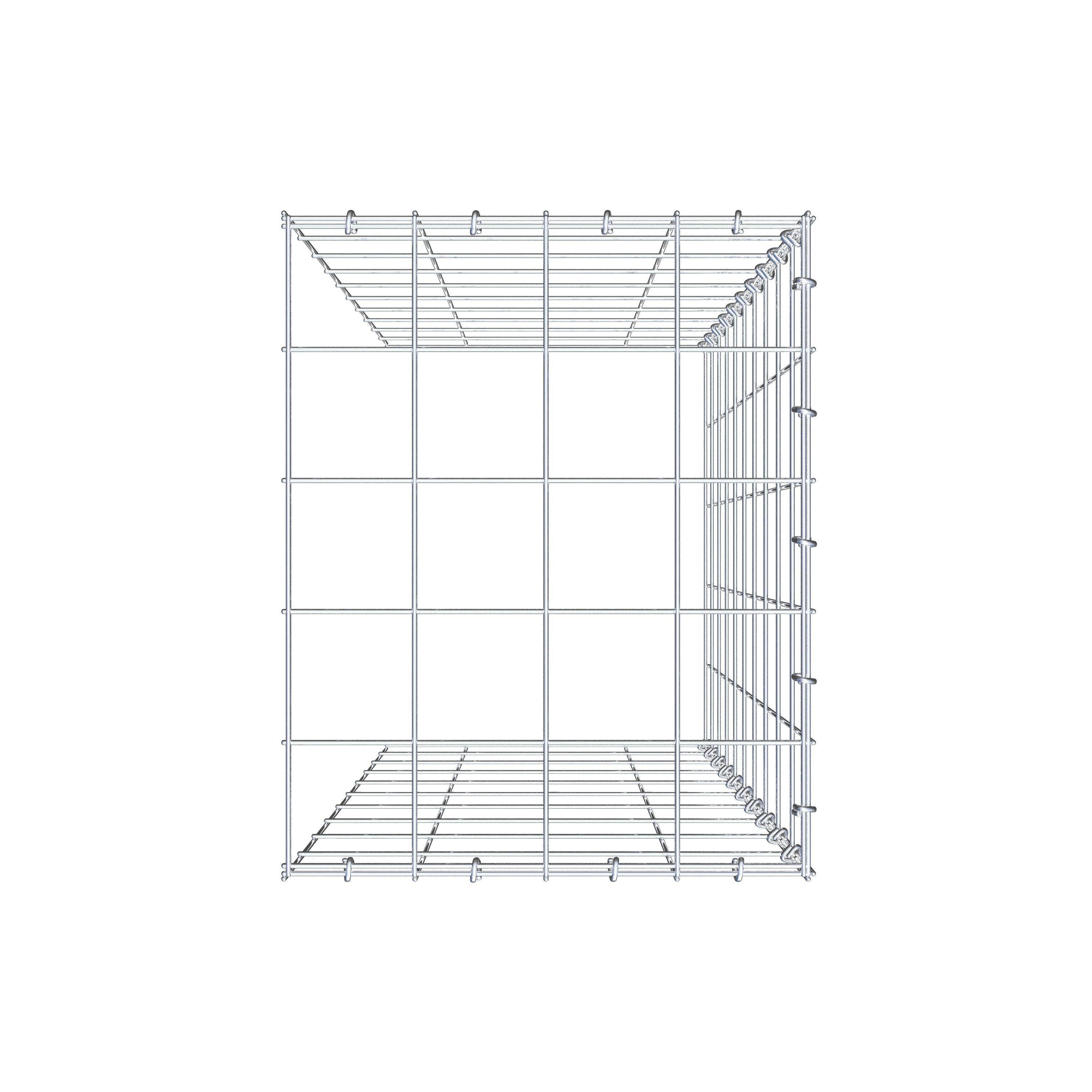 Gabbione aggiuntivo tipo 4 100 cm x 40 cm x 50 cm (L x H x P), maglia 10 cm x 10 cm, anello a C