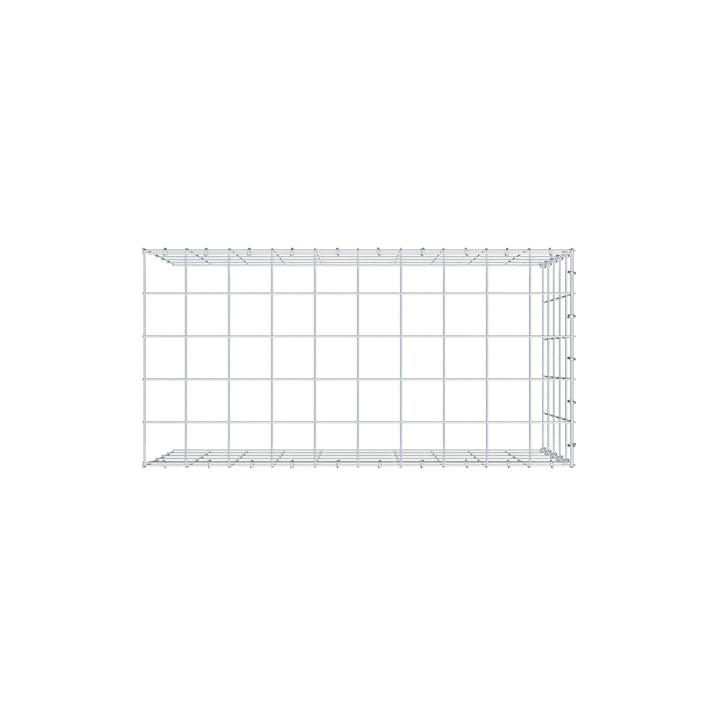 Anbaugabione Typ 4 100 cm x 50 cm x 50 cm (L x H x T), Maschenweite 10 cm x 10 cm, C-Ring