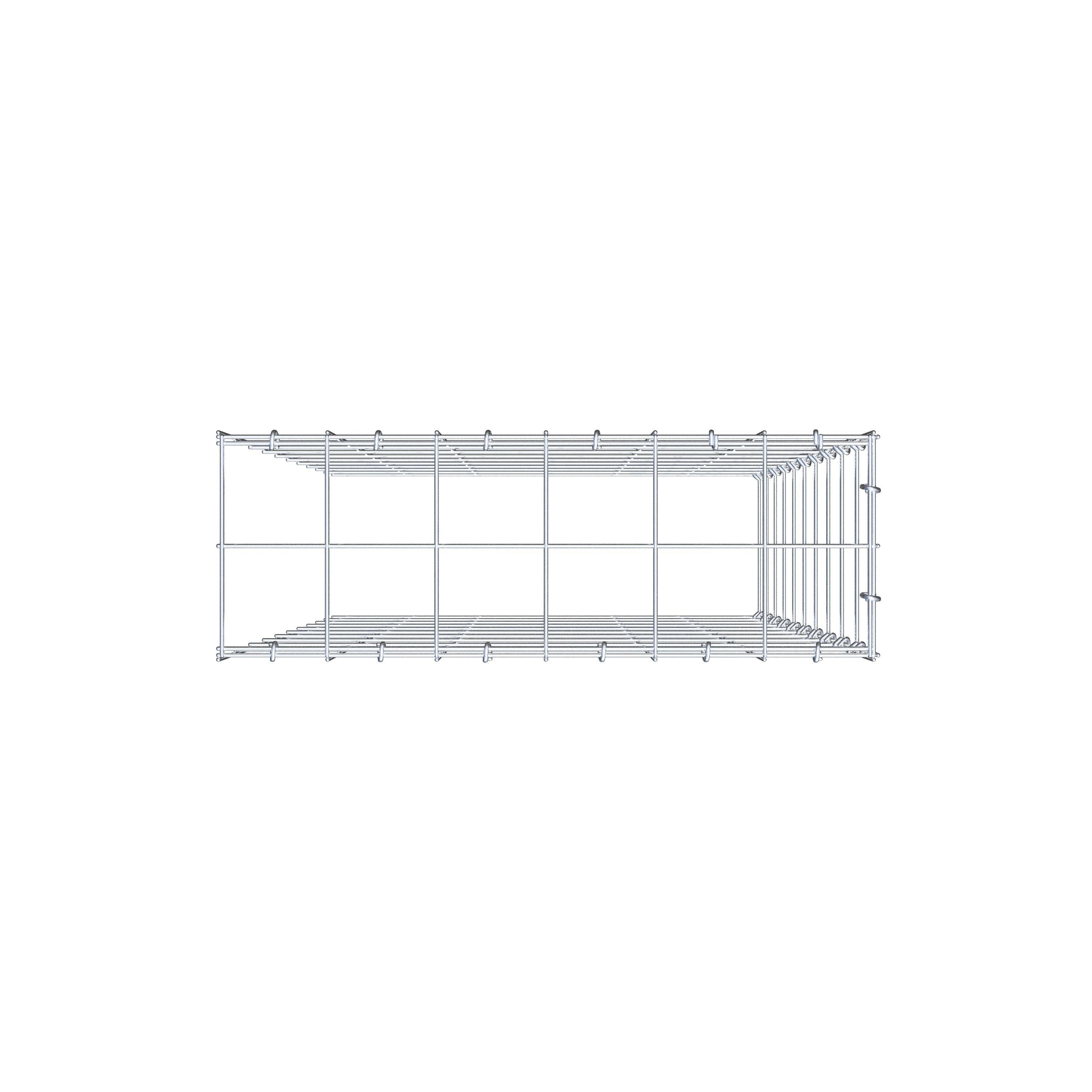 Anbaugabione Typ 4 100 cm x 60 cm x 20 cm (L x H x T), Maschenweite 10 cm x 10 cm, C-Ring