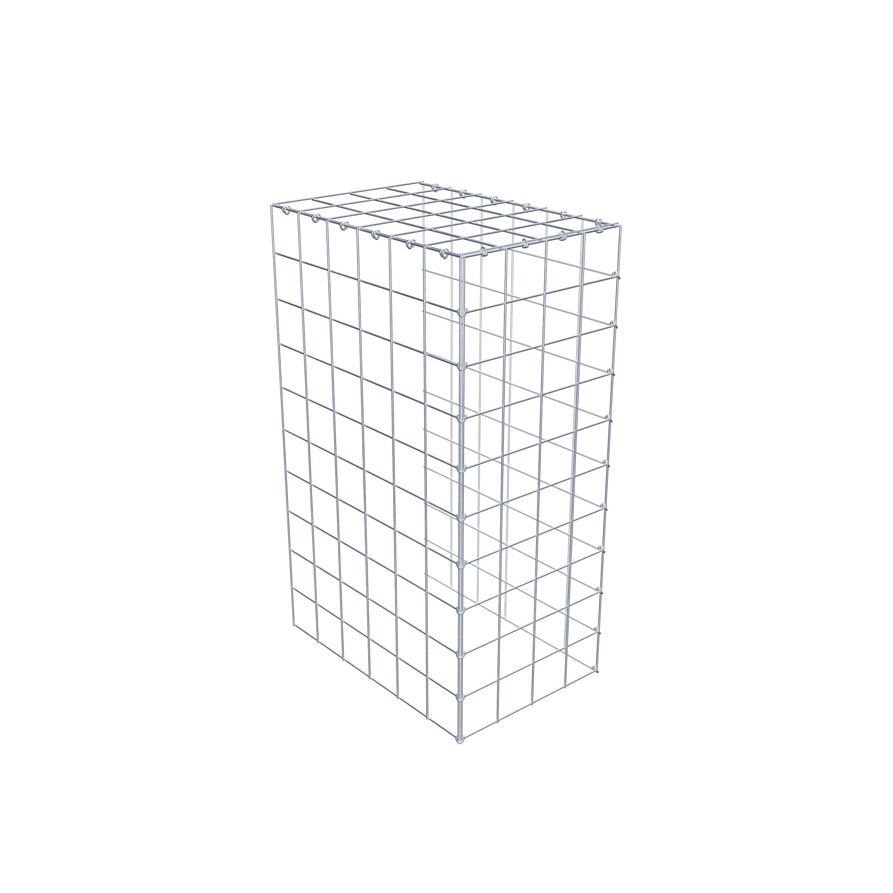 Monteret gabion type 4 100 cm x 60 cm x 40 cm (L x H x D), maskestørrelse 10 cm x 10 cm, C-ring