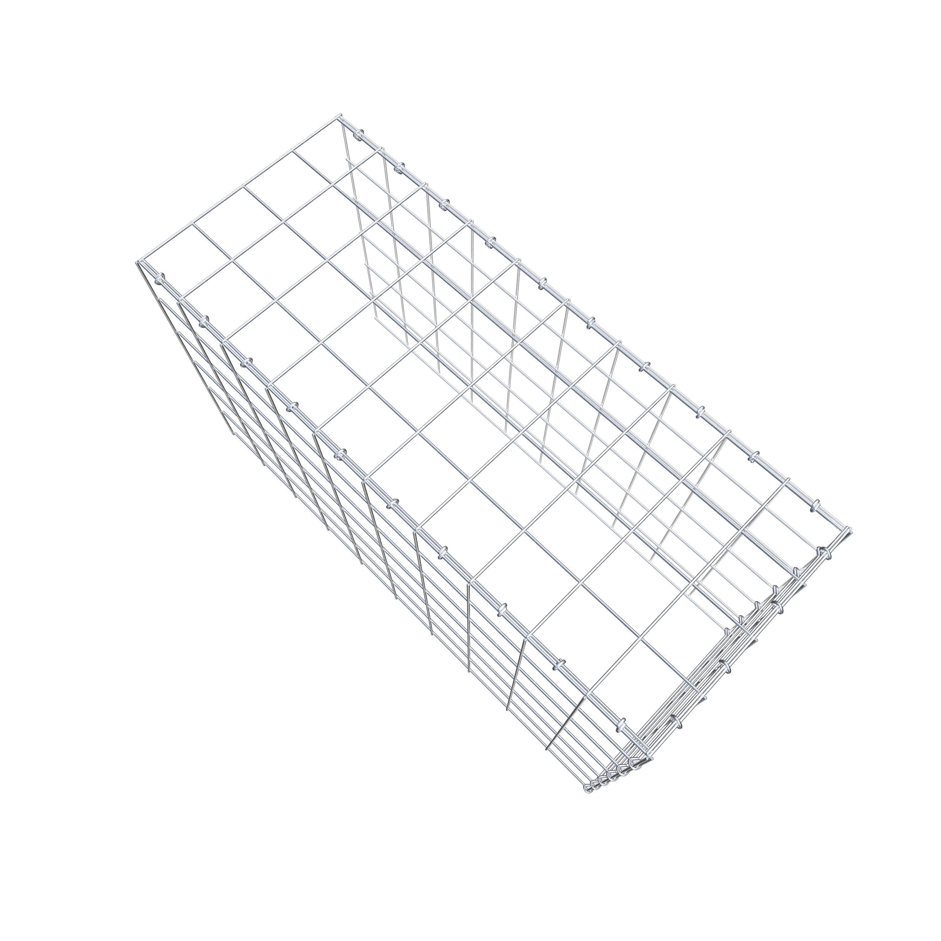 Monteret gabion type 4 100 cm x 60 cm x 40 cm (L x H x D), maskestørrelse 10 cm x 10 cm, C-ring