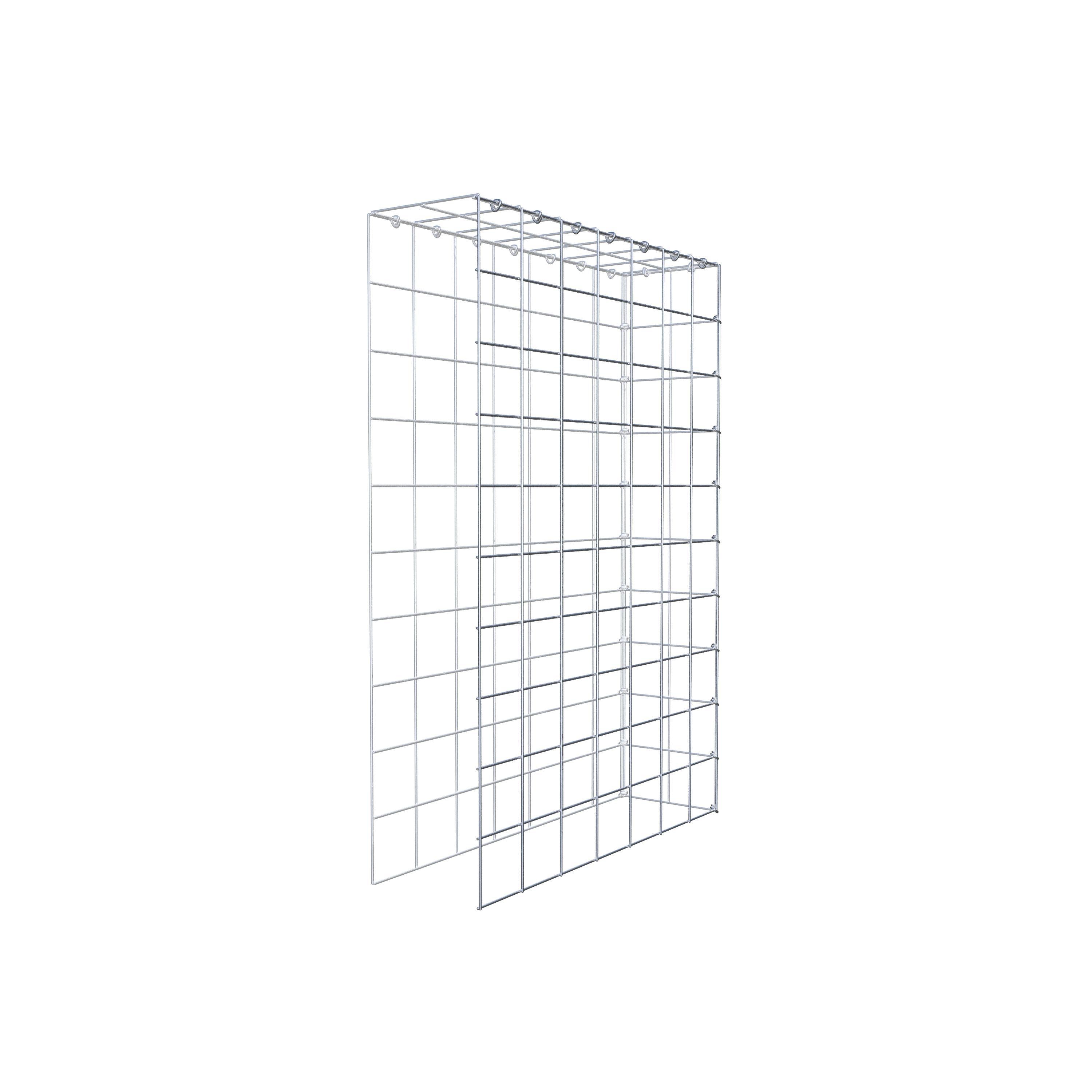 Mounted gabion type 4 100 cm x 70 cm x 20 cm (L x H x D), mesh size 10 cm x 10 cm, C-ring