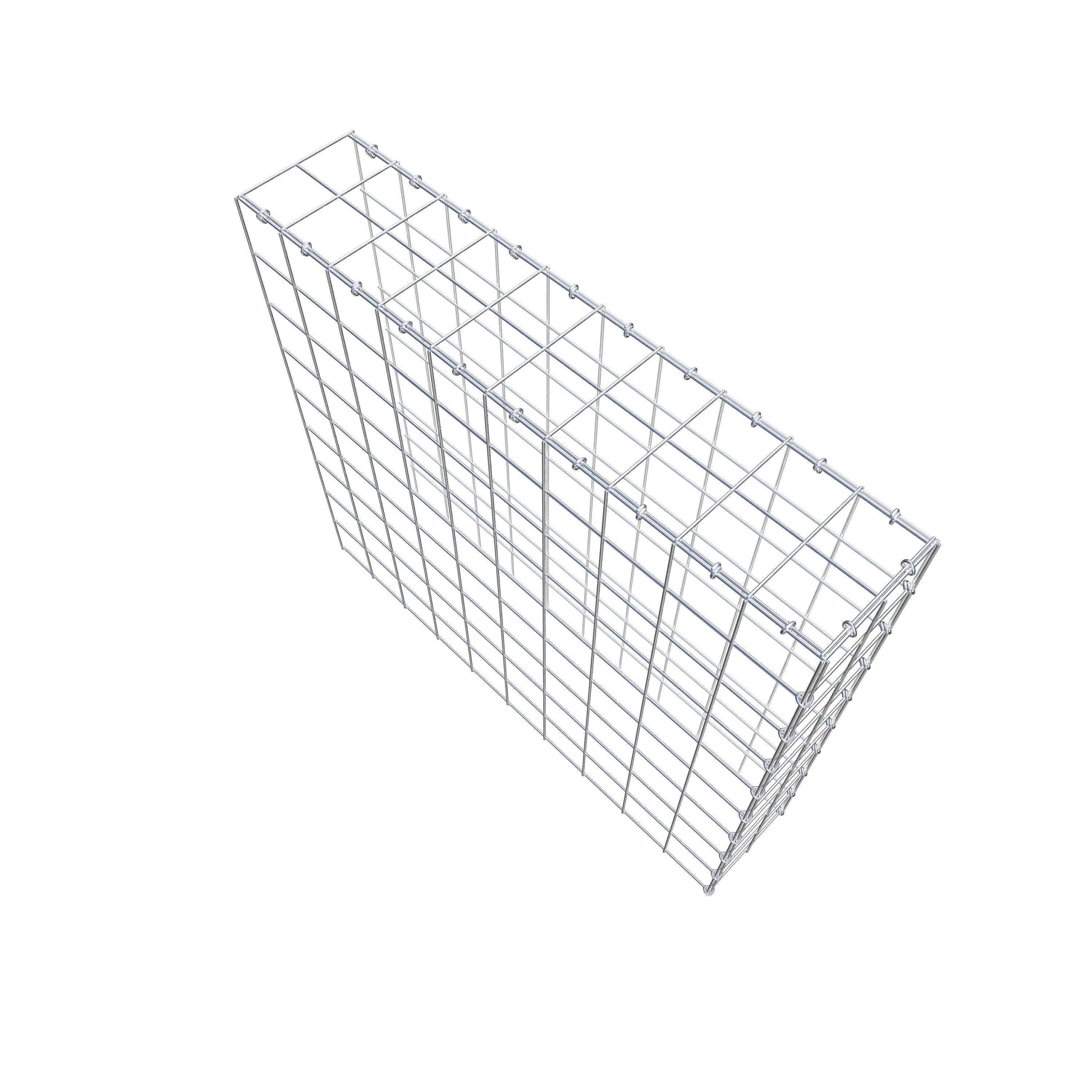 Mounted gabion type 4 100 cm x 90 cm x 20 cm (L x H x D), mesh size 10 cm x 10 cm, C-ring