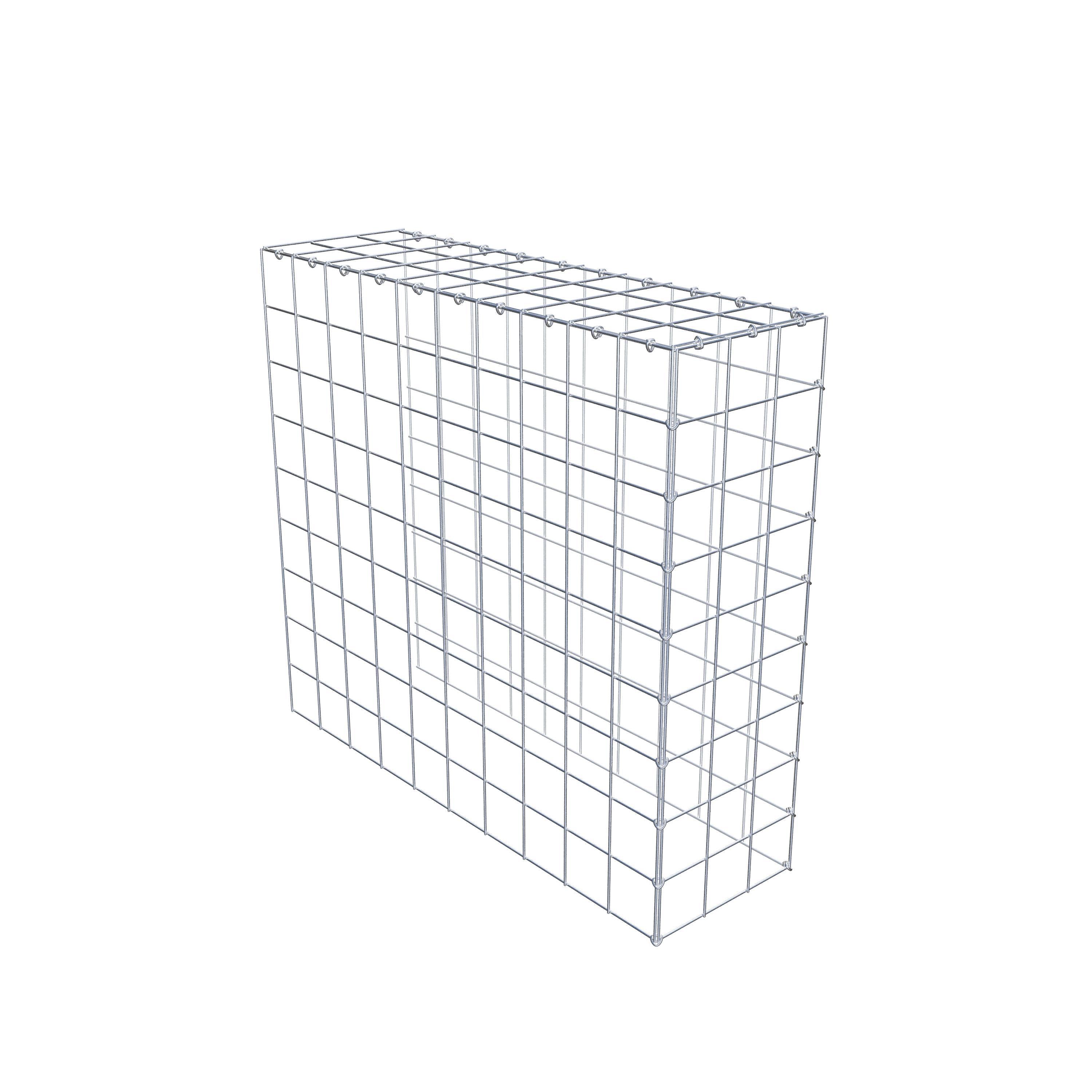 Mounted gabion type 4 100 cm x 90 cm x 30 cm (L x H x D), mesh size 10 cm x 10 cm, C-ring