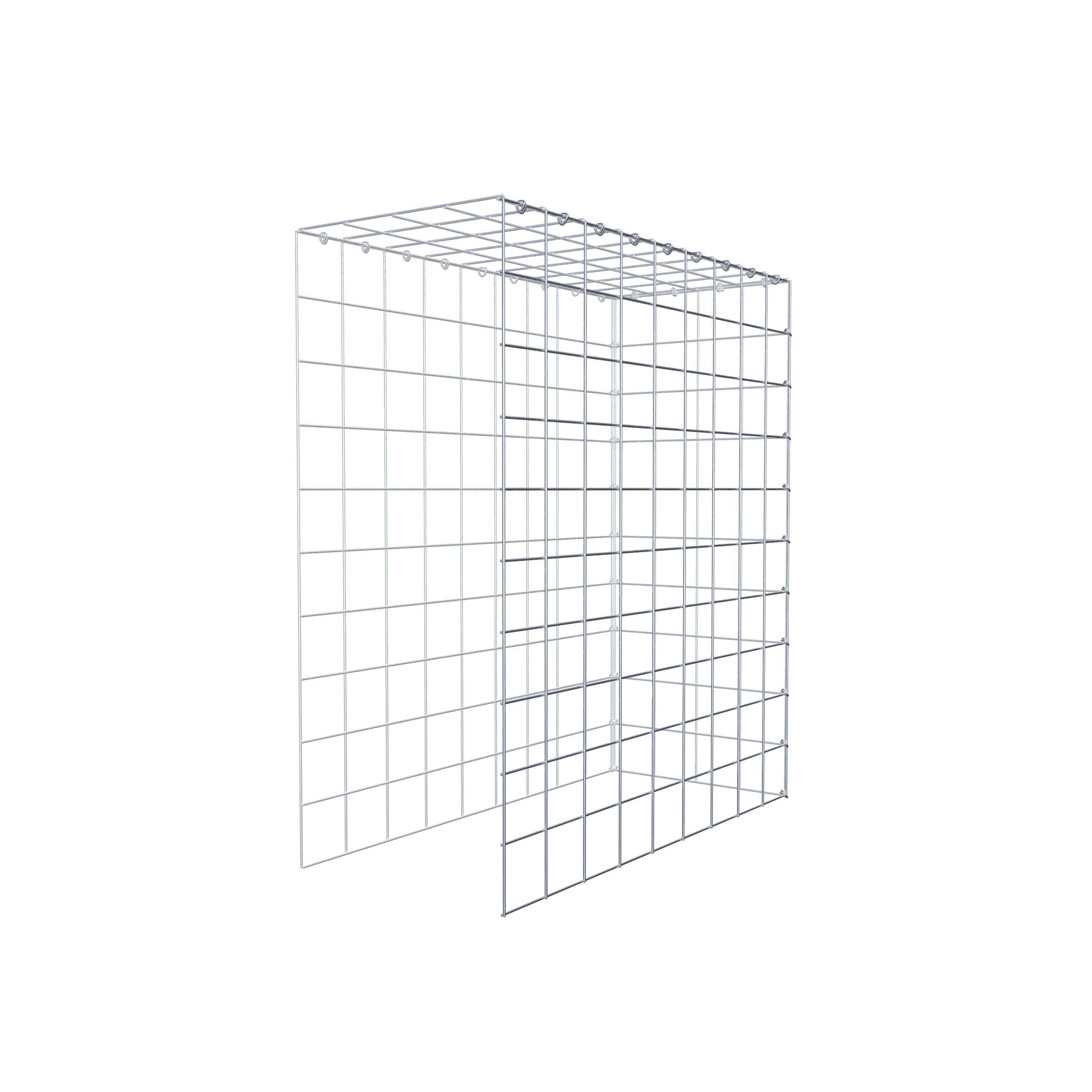 Monteret gabion type 4 100 cm x 90 cm x 40 cm (L x H x D), maskestørrelse 10 cm x 10 cm, C-ring