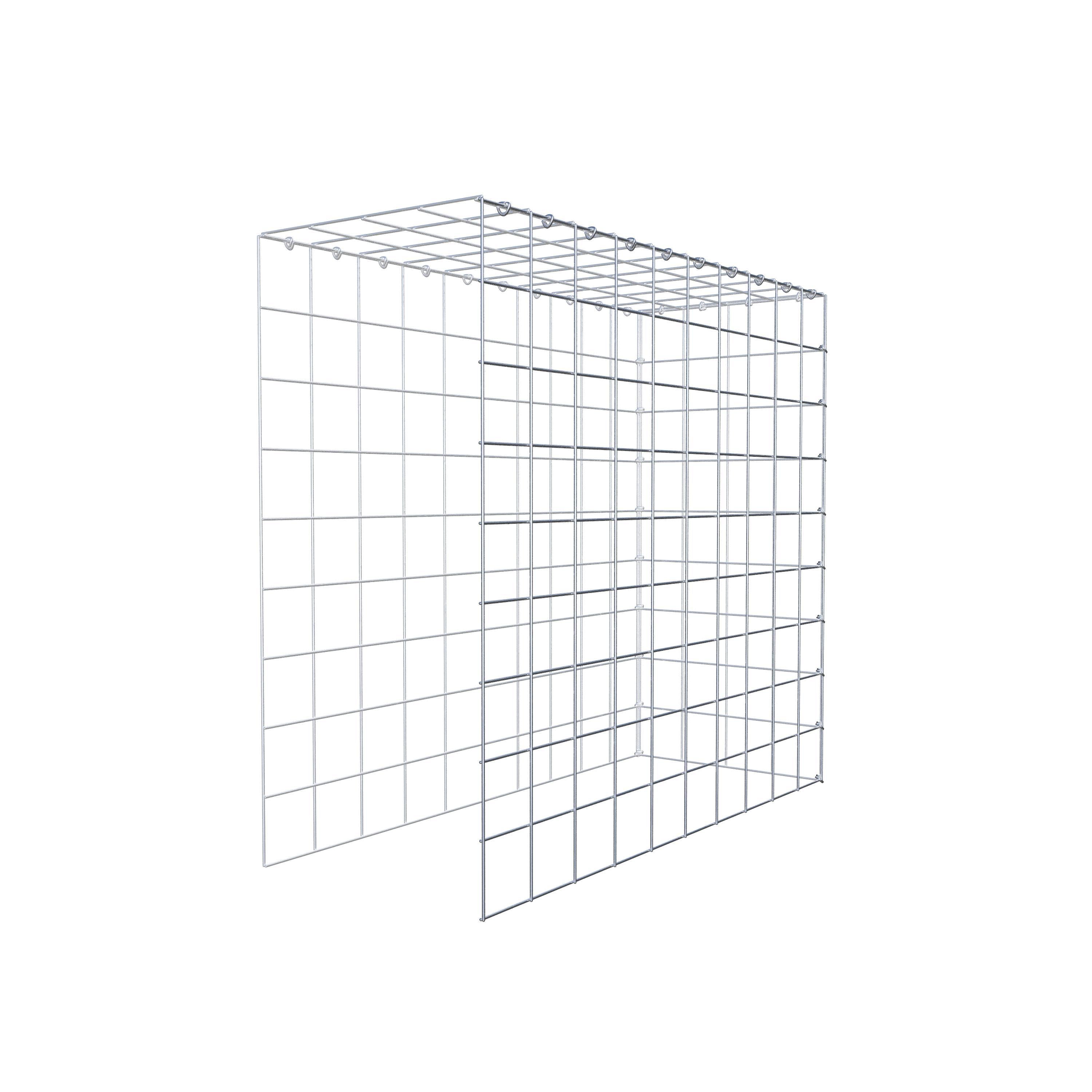 Mounted gabion type 4 100 cm x 90 cm x 40 cm (L x H x D), mesh size 10 cm x 10 cm, C-ring