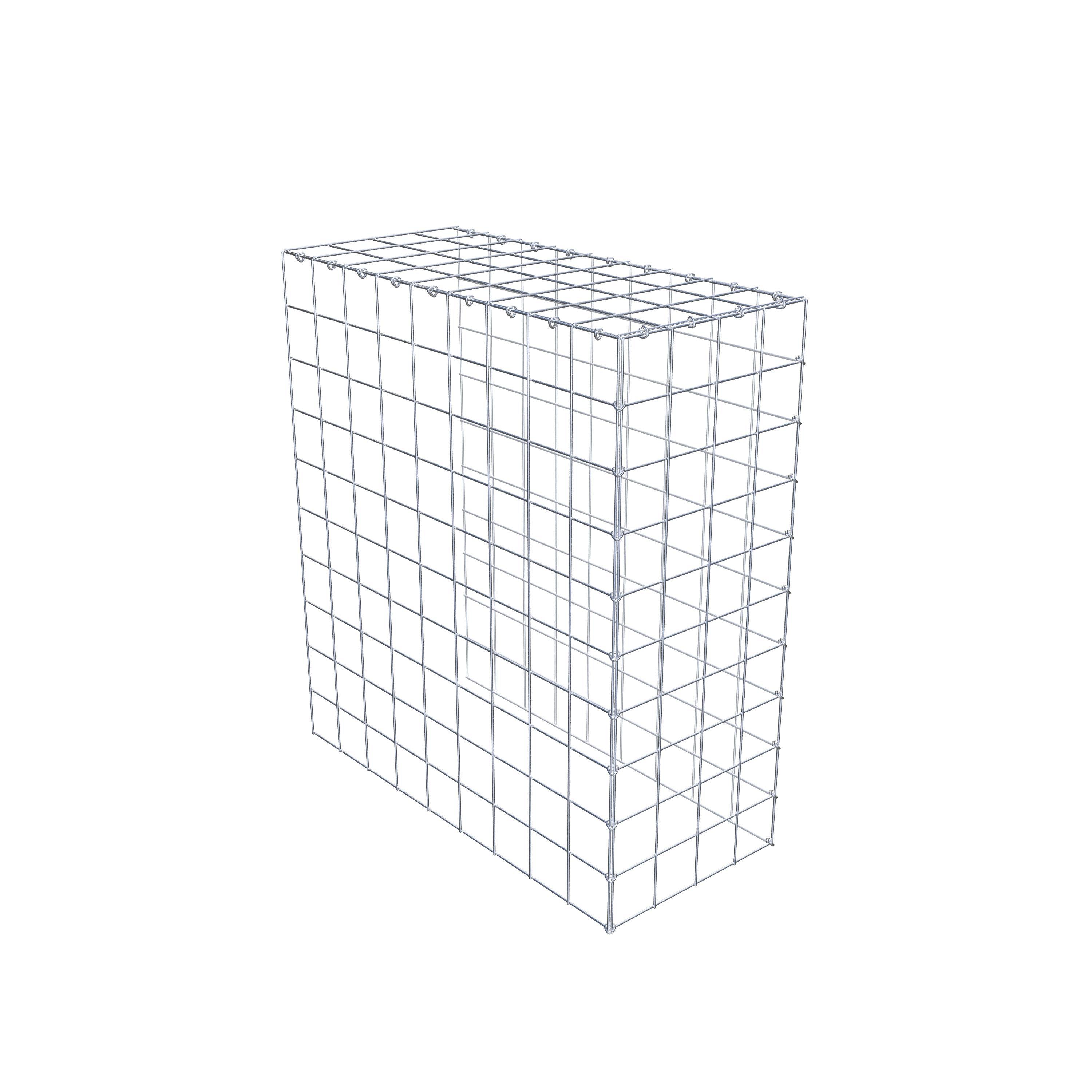 Monteret gabion type 4 100 cm x 90 cm x 40 cm (L x H x D), maskestørrelse 10 cm x 10 cm, C-ring