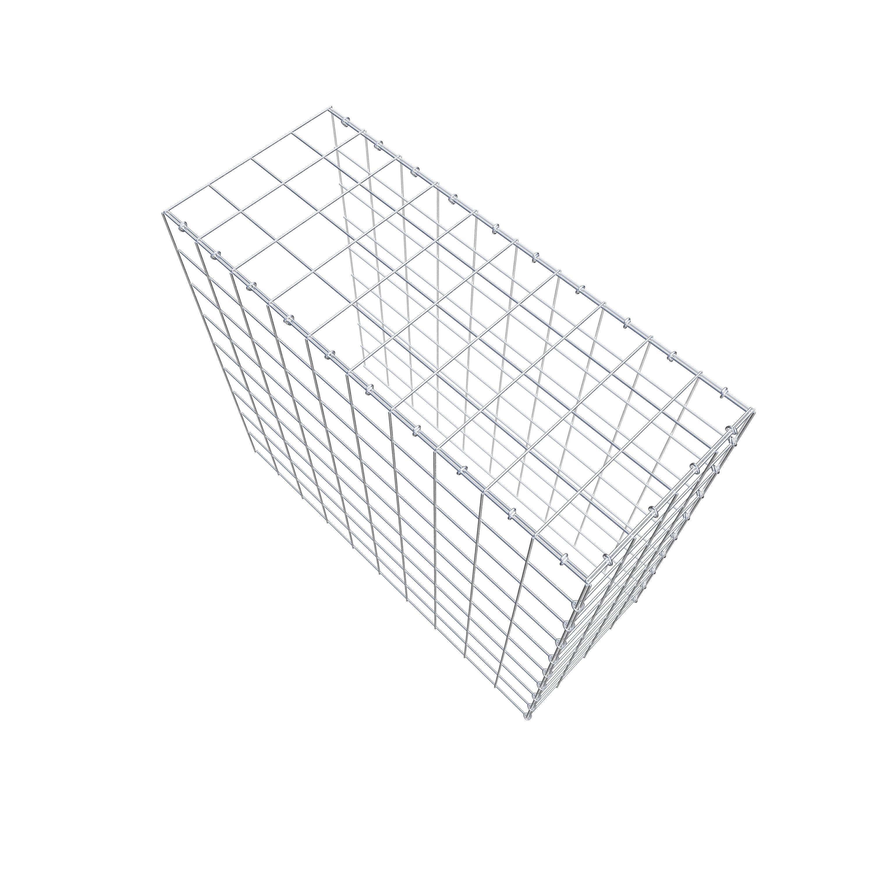 Monteret gabion type 4 100 cm x 90 cm x 40 cm (L x H x D), maskestørrelse 10 cm x 10 cm, C-ring